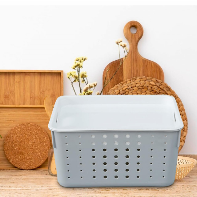 Storage Basket With Lid