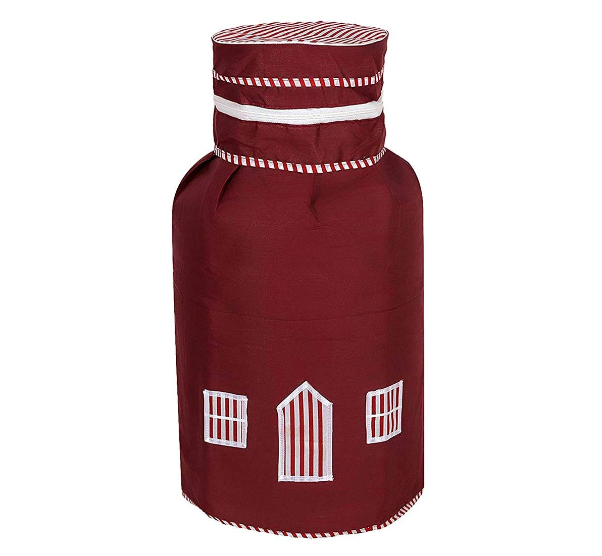 Kuber Industries 2 Pieces Cotton Dust -Water Proof LPG Gas Cylinder Cover (Maroon) - CTKTC040746