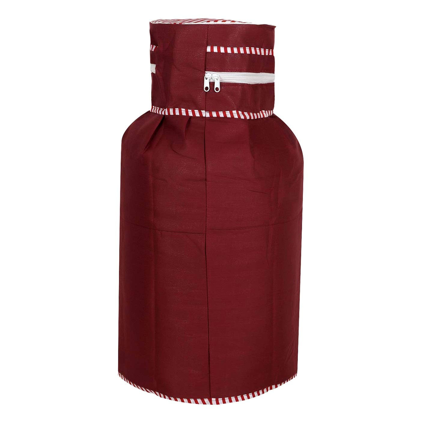 Kuber Industries 2 Pieces Cotton Dust-Water Proof LPG Gas Cylinder Cover (Red & Maroon) - CTKTC40751