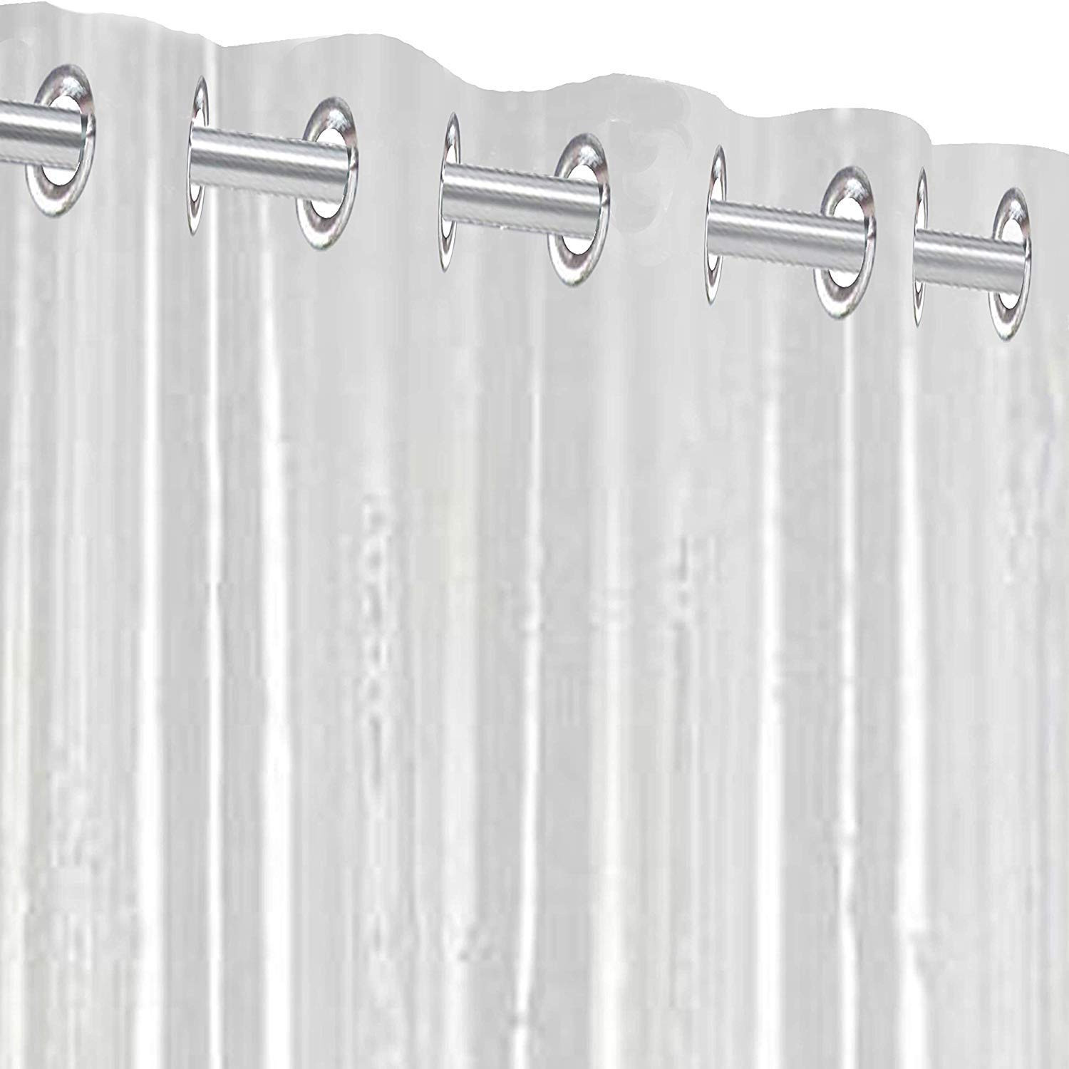 Kuber Industries .30MM Pack Of 1| Eyelet AC Curtain | PVC Door Window Curtain | Curtains for Door | Curtain for Bathroom | Waterproof Shower Curtain | 8 Feet| Transparent