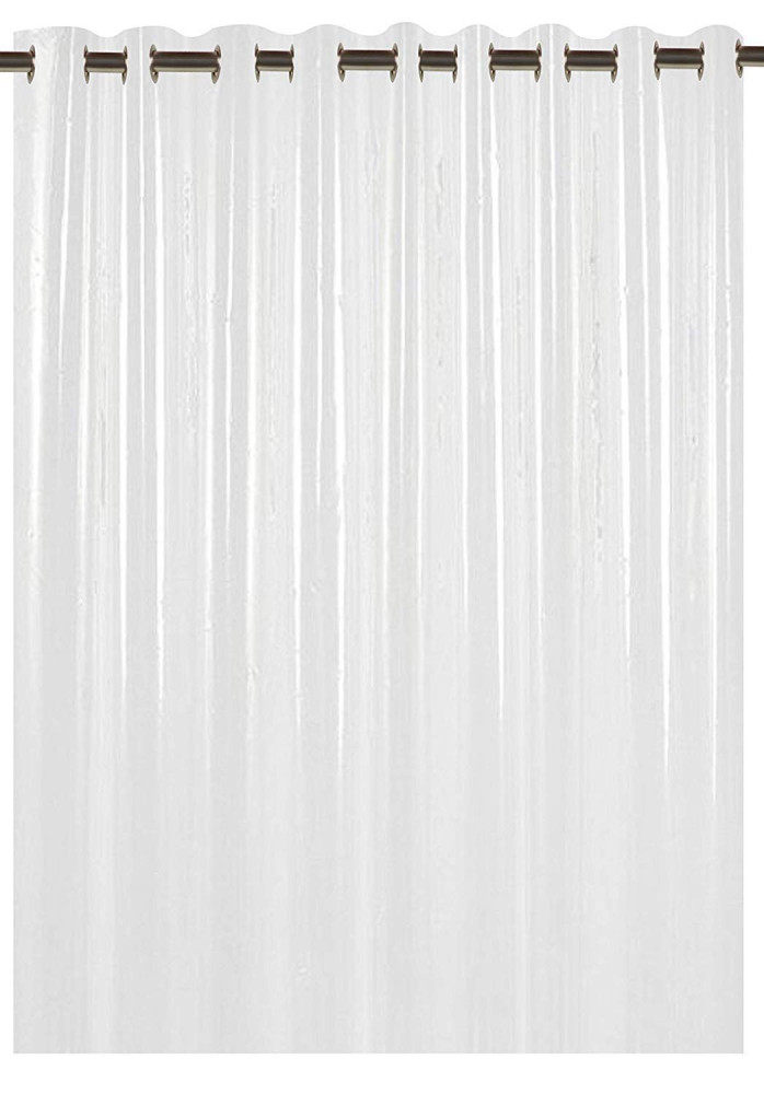 Kuber Industries .30MM Pack Of 1| Eyelet AC Curtain | PVC Door Window Curtain | Curtains for Door | Curtain for Bathroom | Waterproof Shower Curtain | 7 Feet| Transparent
