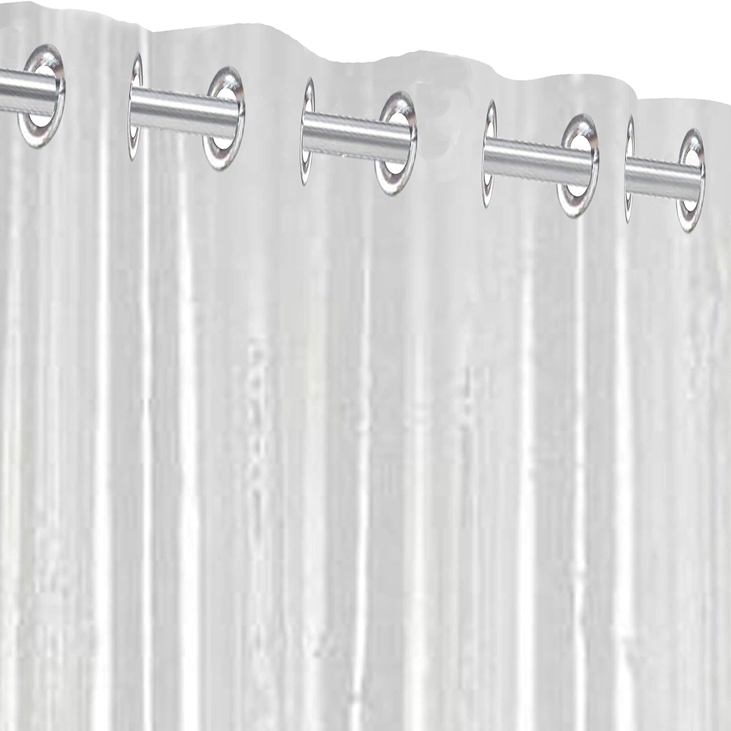 Kuber Industries .30MM Pack Of 2| Eyelet AC Curtain | PVC Door Window Curtain | Curtains for Door | Curtain for Bathroom | Waterproof Shower Curtain | 7 Feet| Transparent