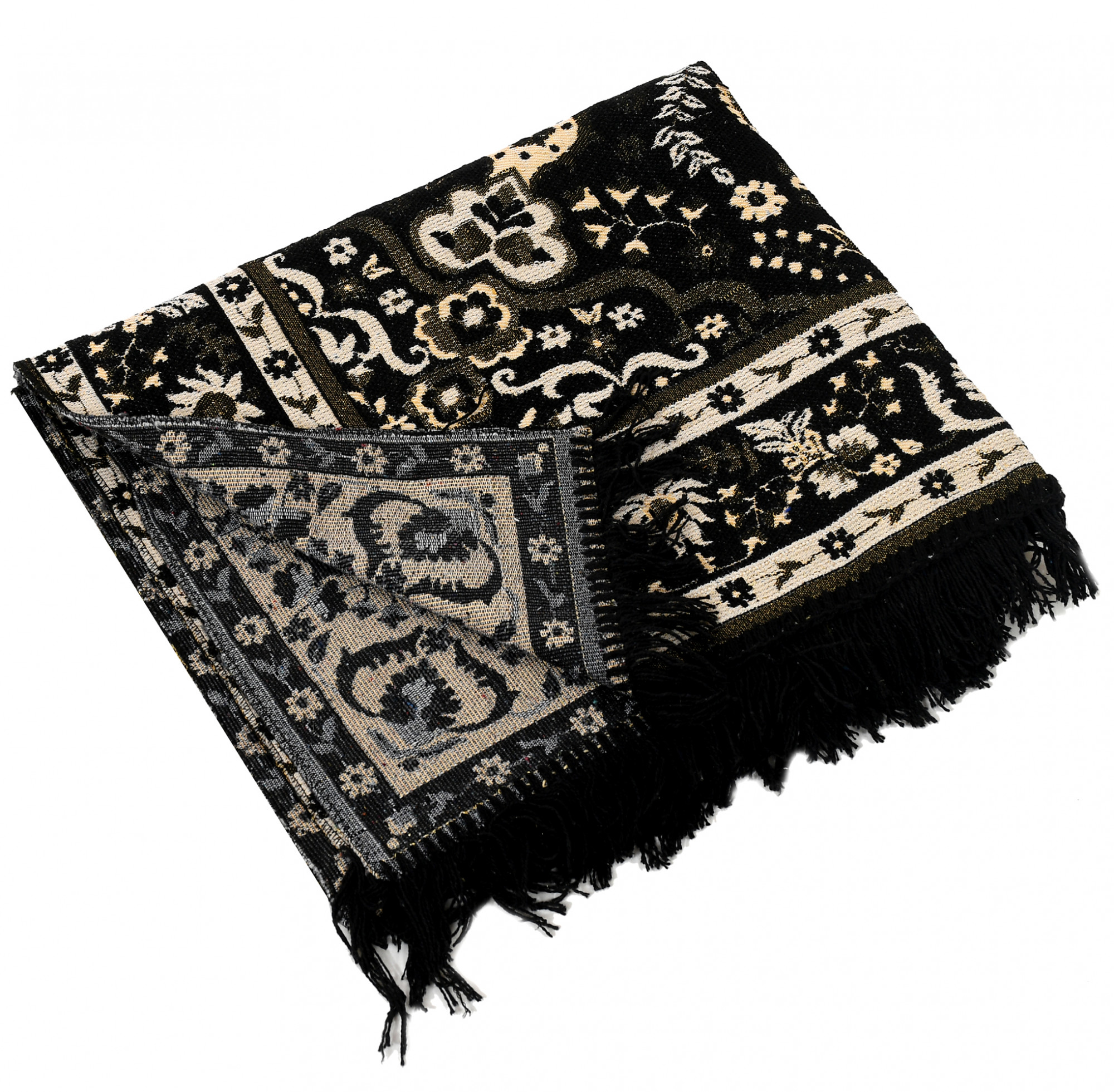 Kuber Industries 4.5 x3 Feet  Superfine Velvet Carpet|Rug|Living Room|Bedroom|Hall (Black)