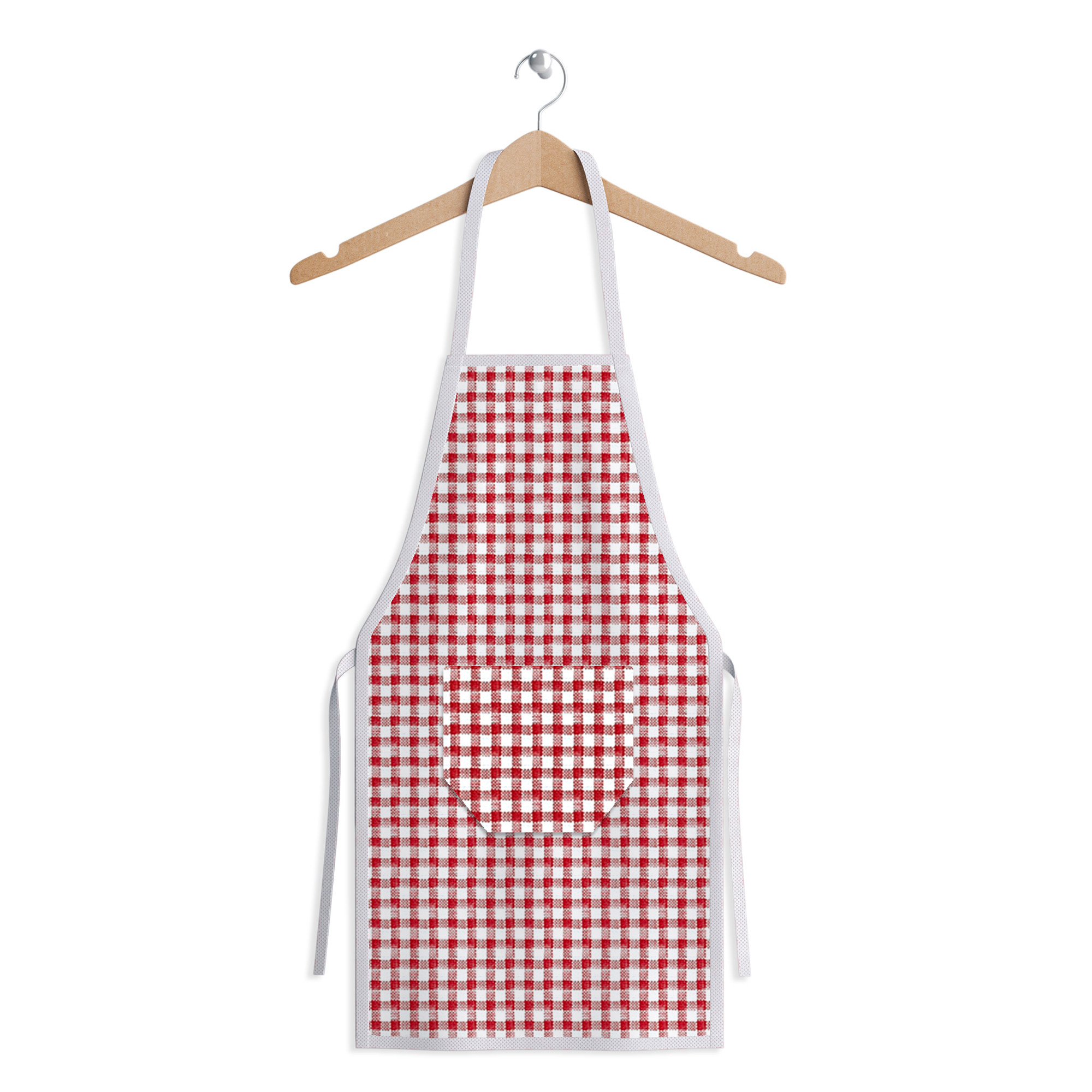 Kuber Industries Apron | Cotton Front Pocket Kitchen Apron | Check New Apron for Restaurent | Apron for Housewife | Chef Apron for Kitchen | Chef Bib Apron | Pack of 3 | Multicolor