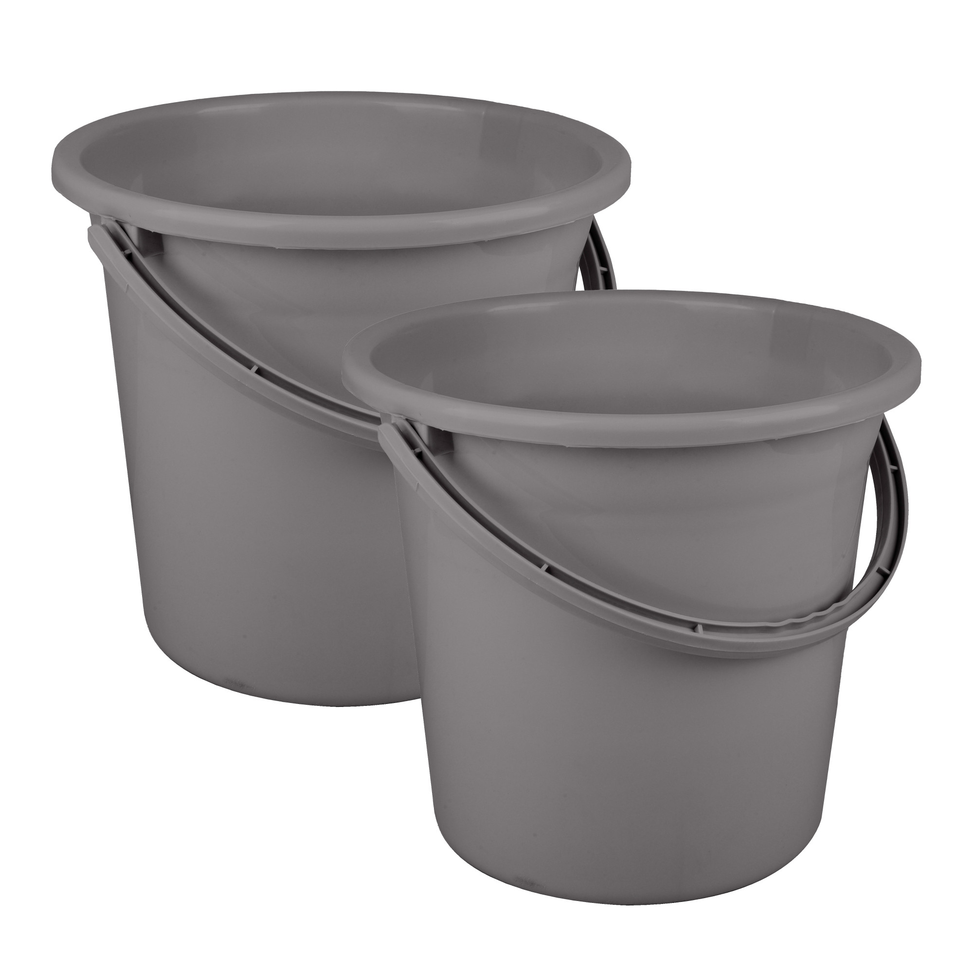 Kuber Industries Bucket | Plastic Bucket for Bathroom | Strong Bathroom Bucket | Bucket for Bathing | Water Storage Bucket | Bathroom Bucket | Plain Bucket | 18 LTR | Gray