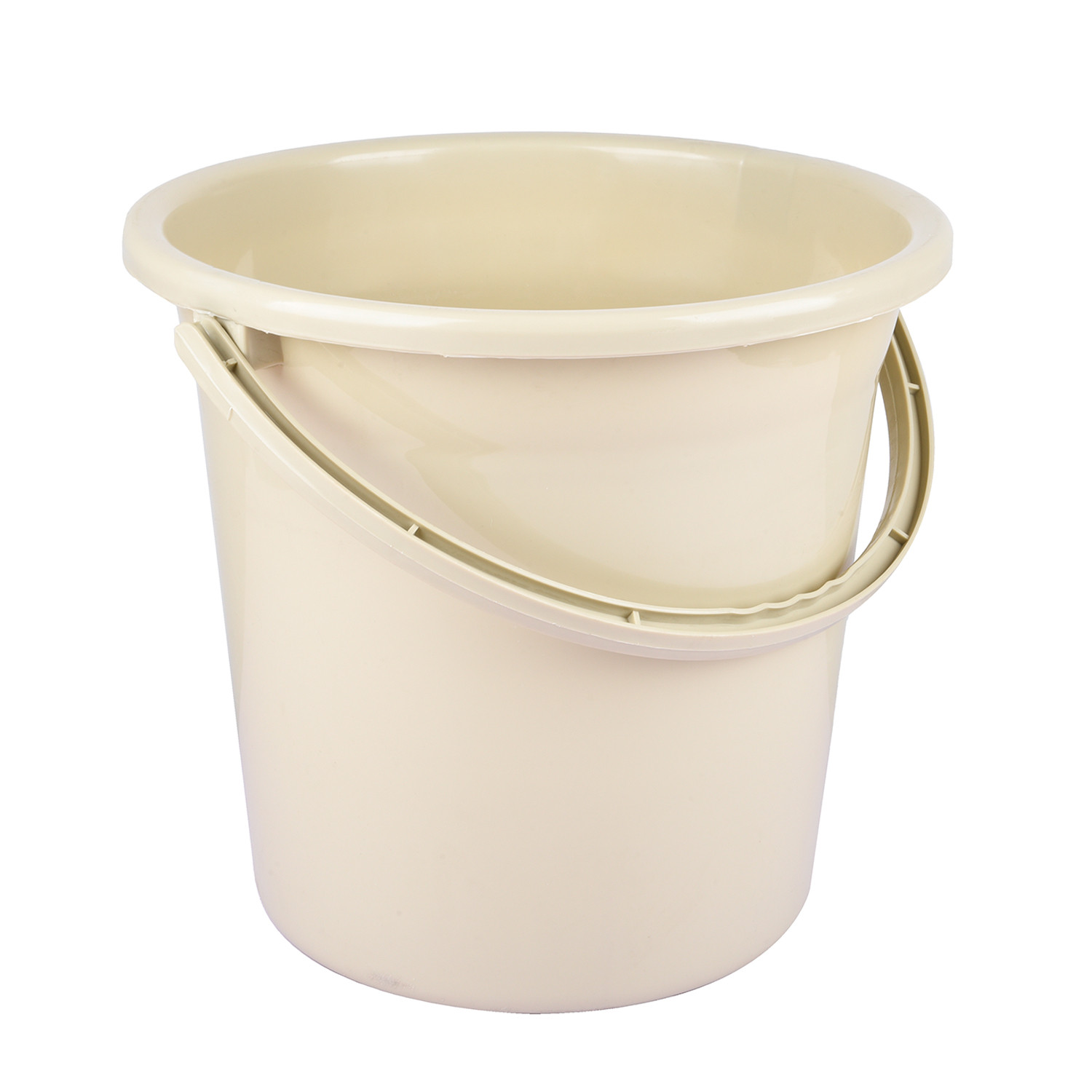 Kuber Industries Bucket | Plastic Bucket for Bathroom | Strong Bathroom Bucket | Bucket for Bathing | Water Storage Bucket | Bathroom Bucket | Plain Bucket | 18 LTR | Beige