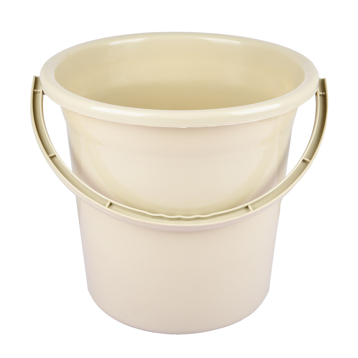 Kuber Industries Bucket | Plastic Bucket for Bathroom | Strong Bathroom Bucket | Bucket for Bathing | Water Storage Bucket | Bathroom Bucket | Plain Bucket | 18 LTR | Beige