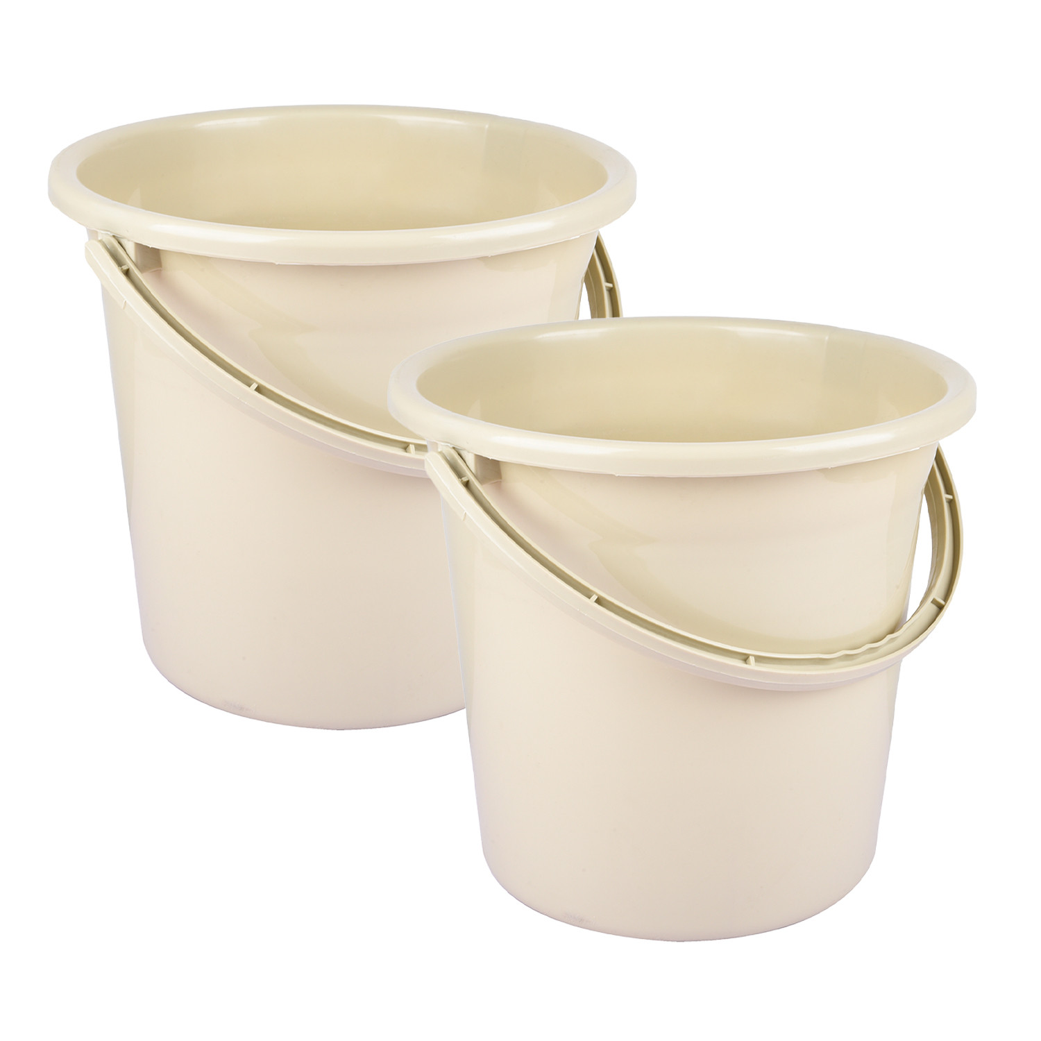 Kuber Industries Bucket | Plastic Bucket for Bathroom | Strong Bathroom Bucket | Bucket for Bathing | Water Storage Bucket | Bathroom Bucket | Plain Bucket | 18 LTR | Beige