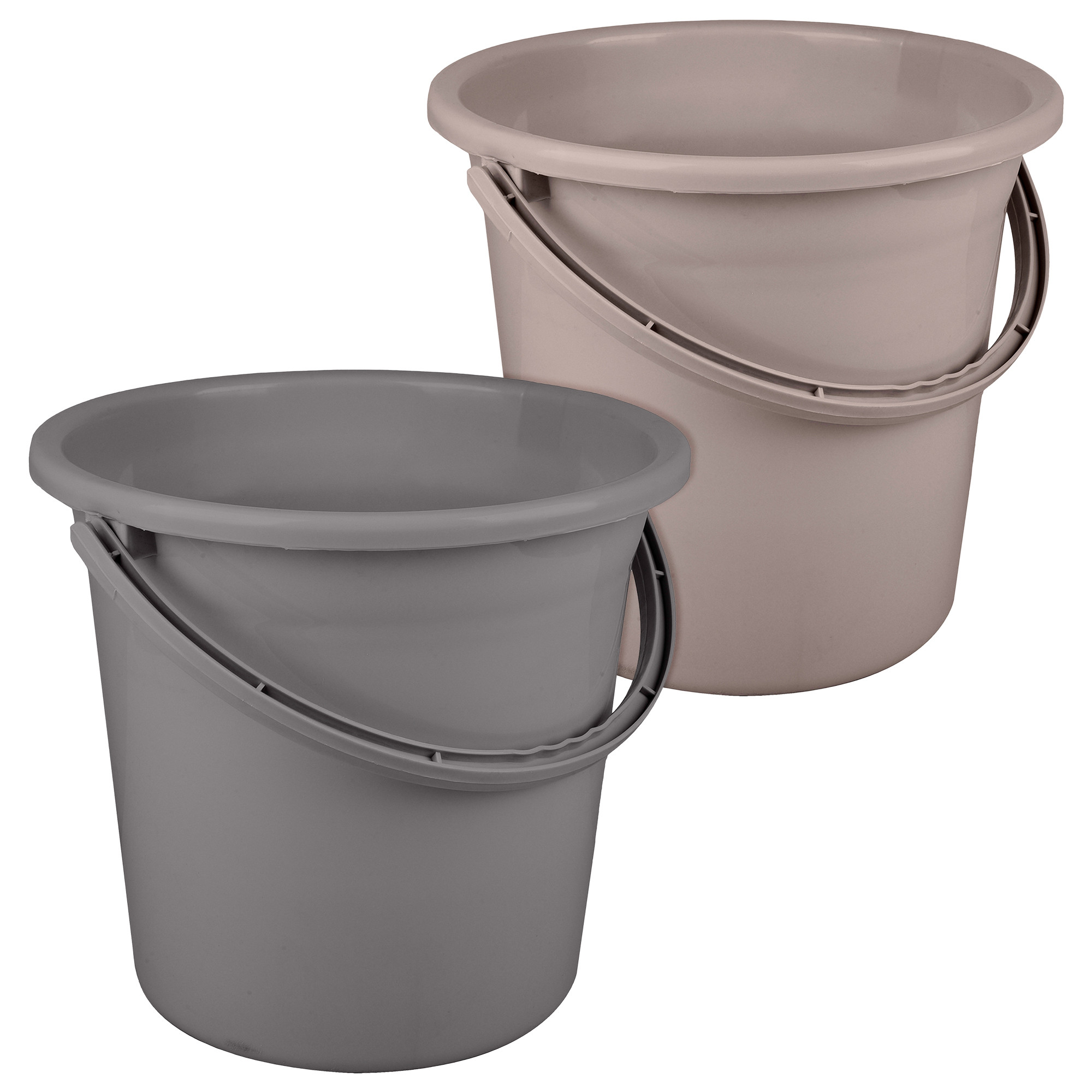 Kuber Industries Bucket | Plastic Bucket for Bathroom | Strong Bathroom Bucket | Bucket for Bathing | Water Storage Bucket | Bathroom Bucket | Plain Bucket | 18 LTR | Pack of 2 | Multi