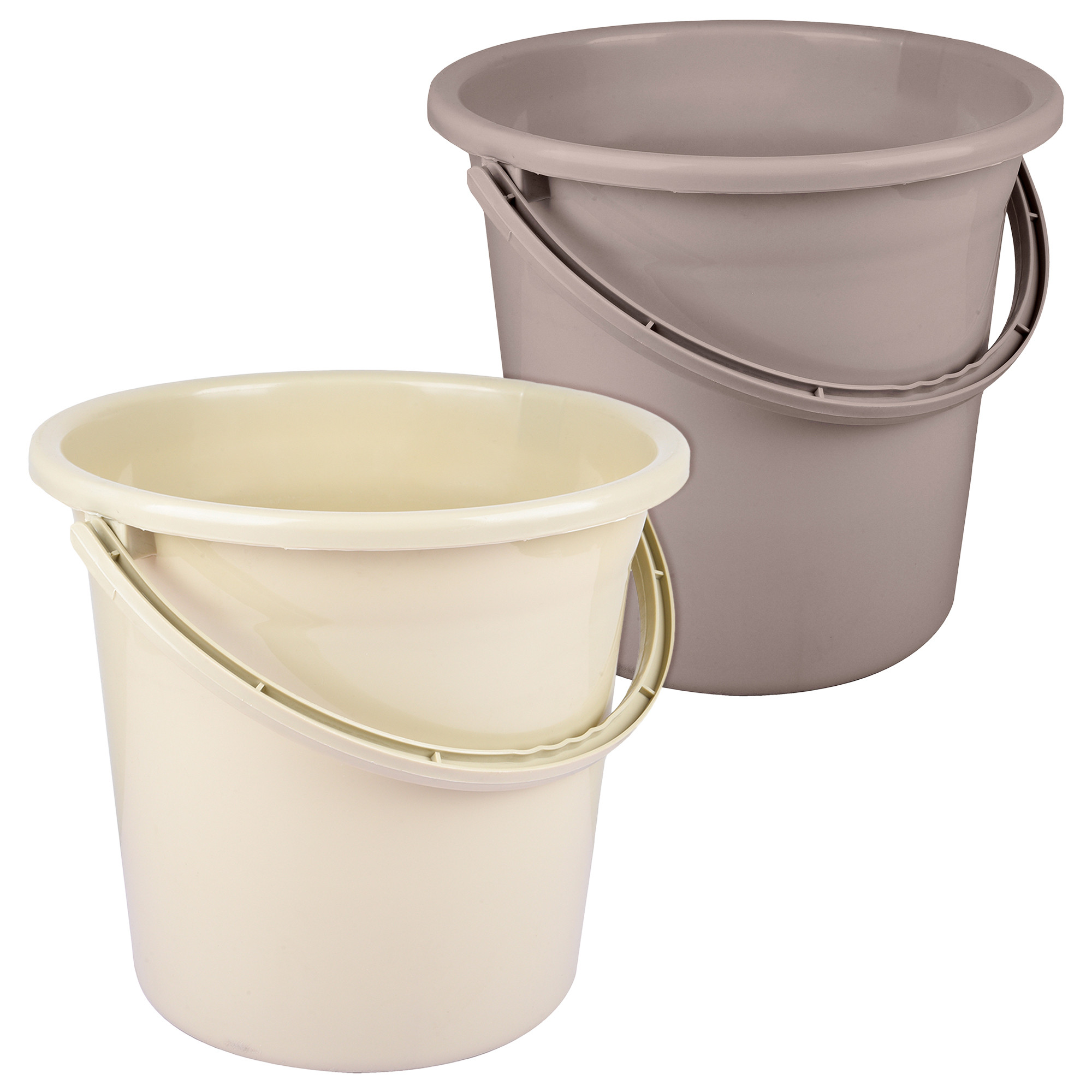 Kuber Industries Bucket | Plastic Bucket for Bathroom | Strong Bathroom Bucket | Bucket for Bathing | Water Storage Bucket | Bathroom Bucket | Plain Bucket | 18 LTR | Pack of 2 | Multi