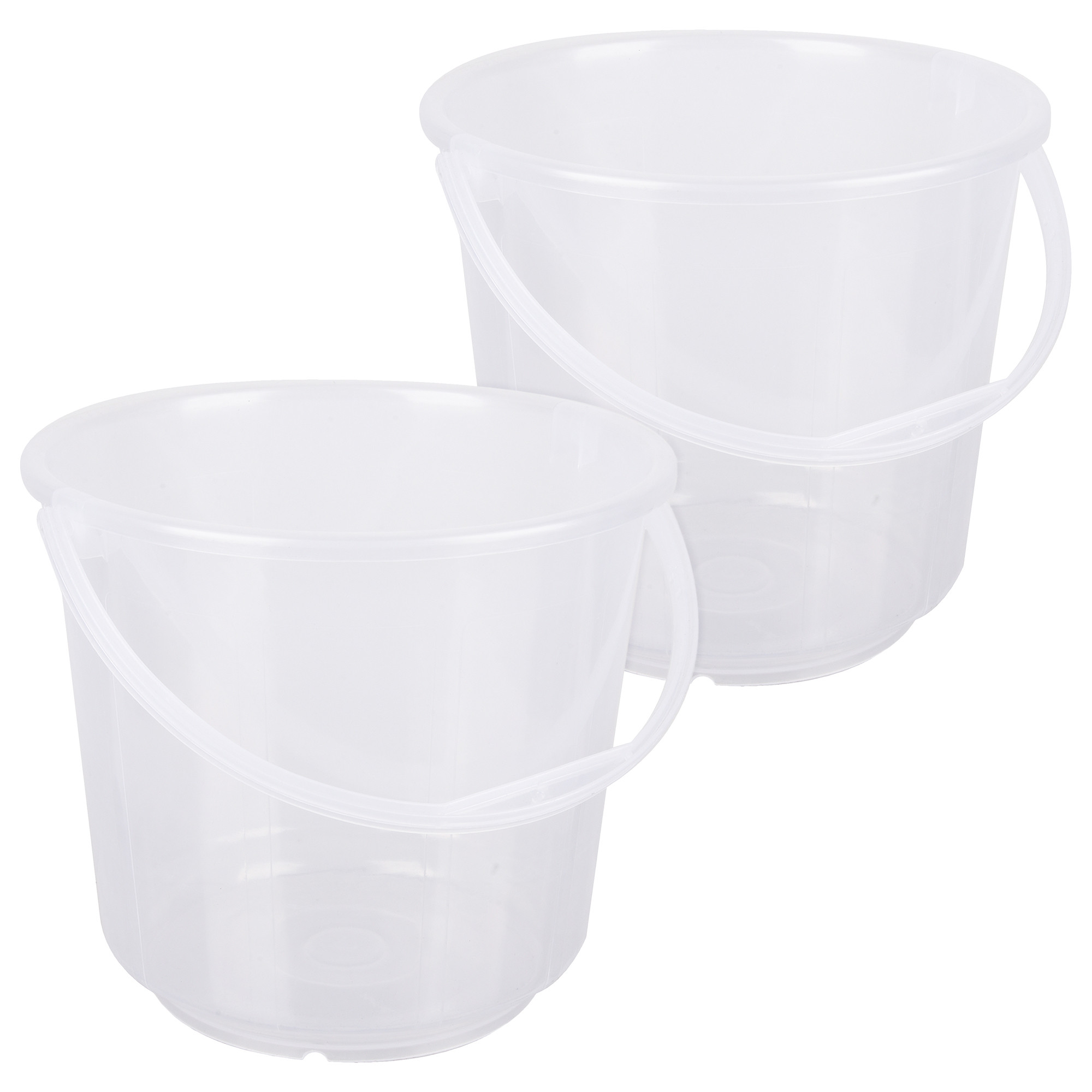 Kuber Industries Bucket | Plastic Bucket for Mopping | Bucket for Cleaning | Storage Container Bucket | Water Storage Bucket | Bathroom Bucket | Plain Bucket | 7 LTR | Transparent