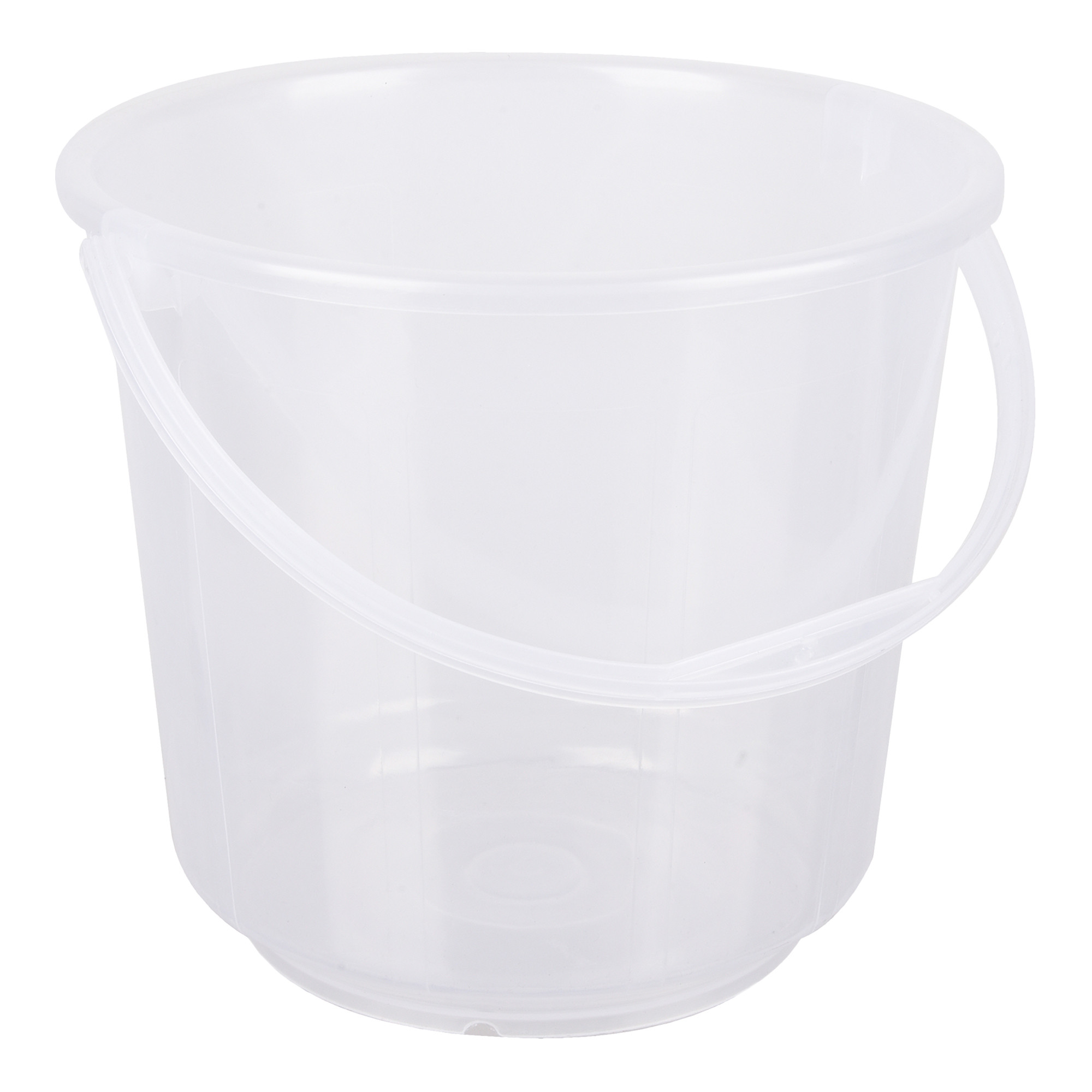 Kuber Industries Bucket | Plastic Bucket for Mopping | Bucket for Cleaning | Storage Container Bucket | Water Storage Bucket | Bathroom Bucket | Plain Bucket | 5 LTR | Transparent