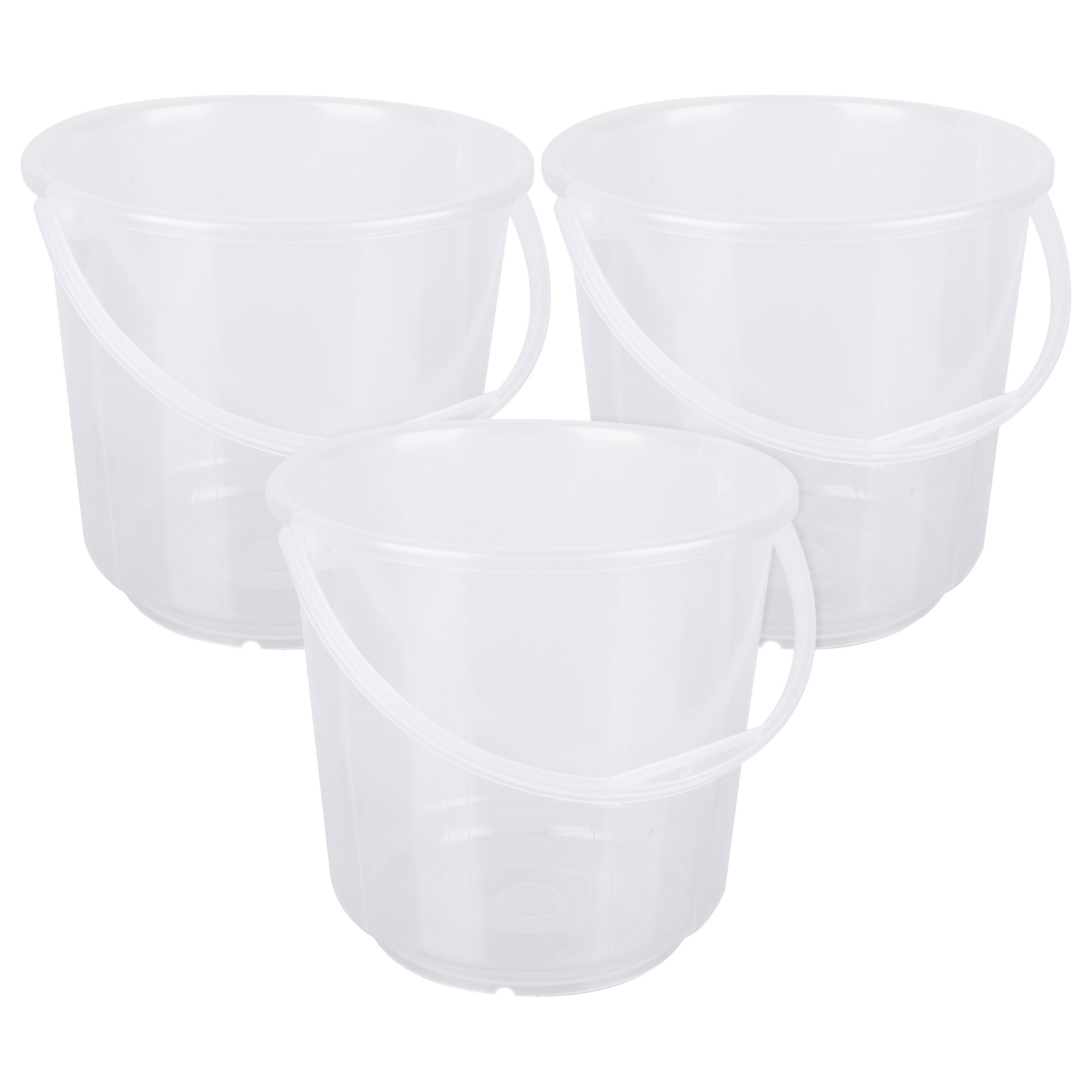 Kuber Industries Bucket | Plastic Bucket for Mopping | Bucket for Cleaning | Storage Container Bucket | Water Storage Bucket | Bathroom Bucket | Plain Bucket | 5 LTR | Transparent