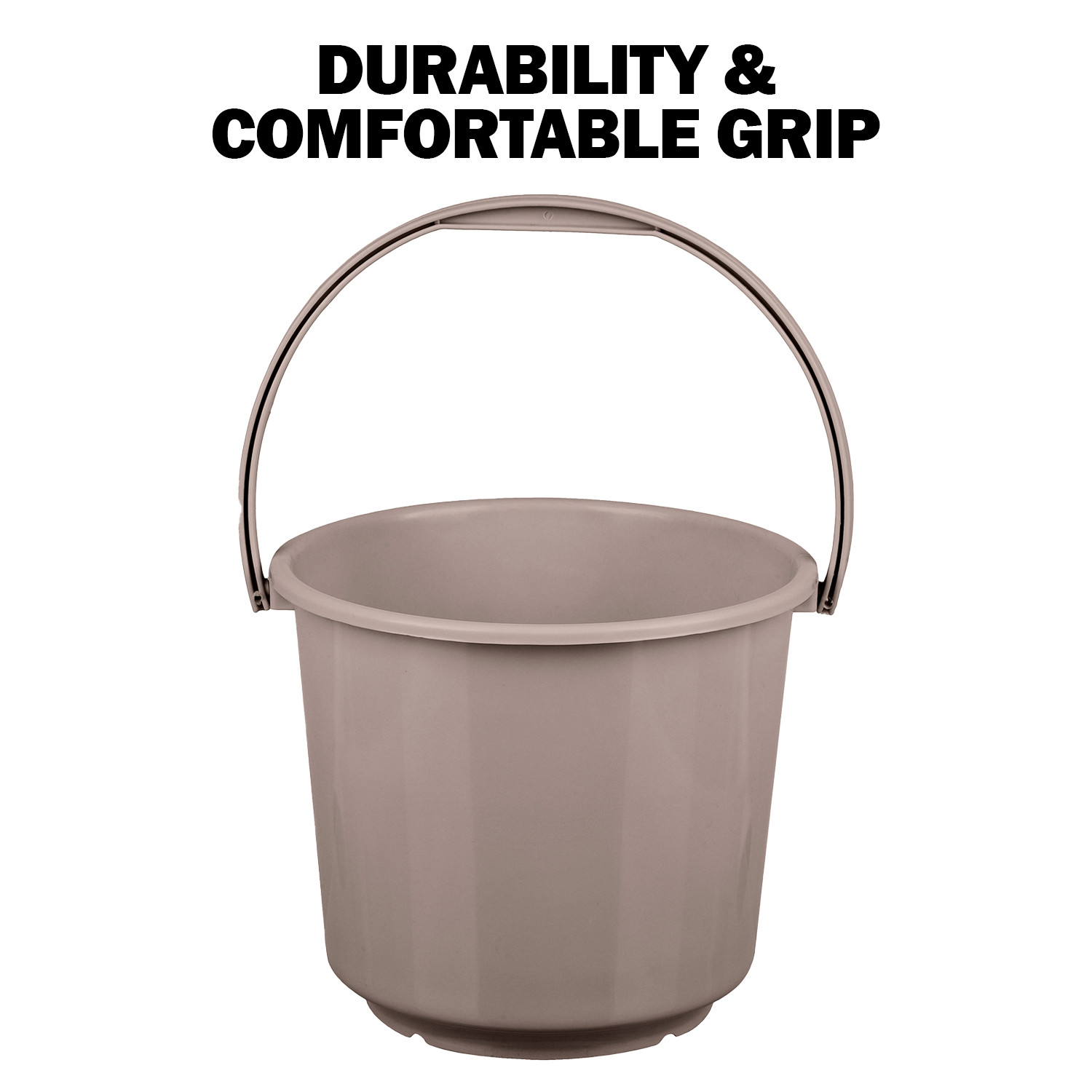 Kuber Industries Bucket | Plastic Bucket for Mopping | Bucket for Cleaning | Storage Container Bucket | Water Storage Bucket | Bathroom Bucket | Plain Bucket | 5 LTR | Brown