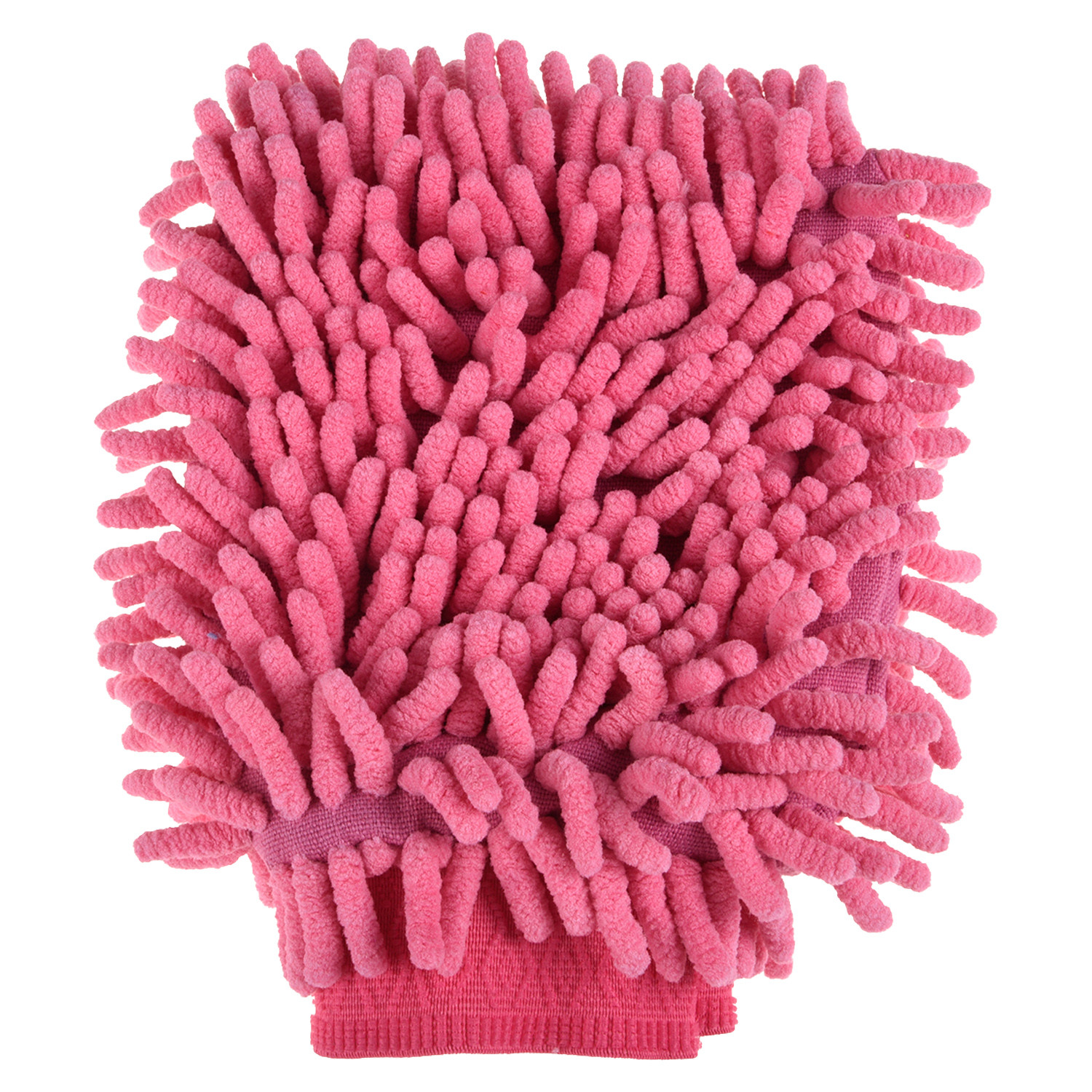 Kuber Industries Chenille Mitts|Microfiber Cleaning Gloves|Inside Waterproof Cloth Gloves|100 Gram Weighted Hand Duster|Chenille Gloves For Car|Glass|Pack of 2 (Pink & Dark Pink)