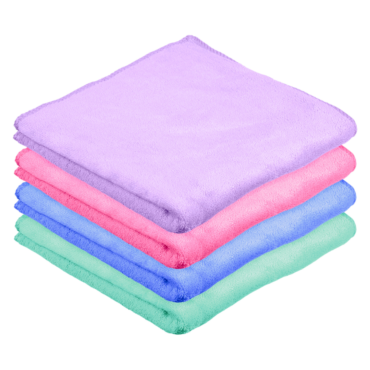 Kuber Industries Cleaning Towel | Reusable Cleaning Cloths for Kitchen | Duster Towel for Home Cleaning | 400 GSM Cleaning Cloth Towel for Car | Bike | 50x70 | Pack of 4 | Multi