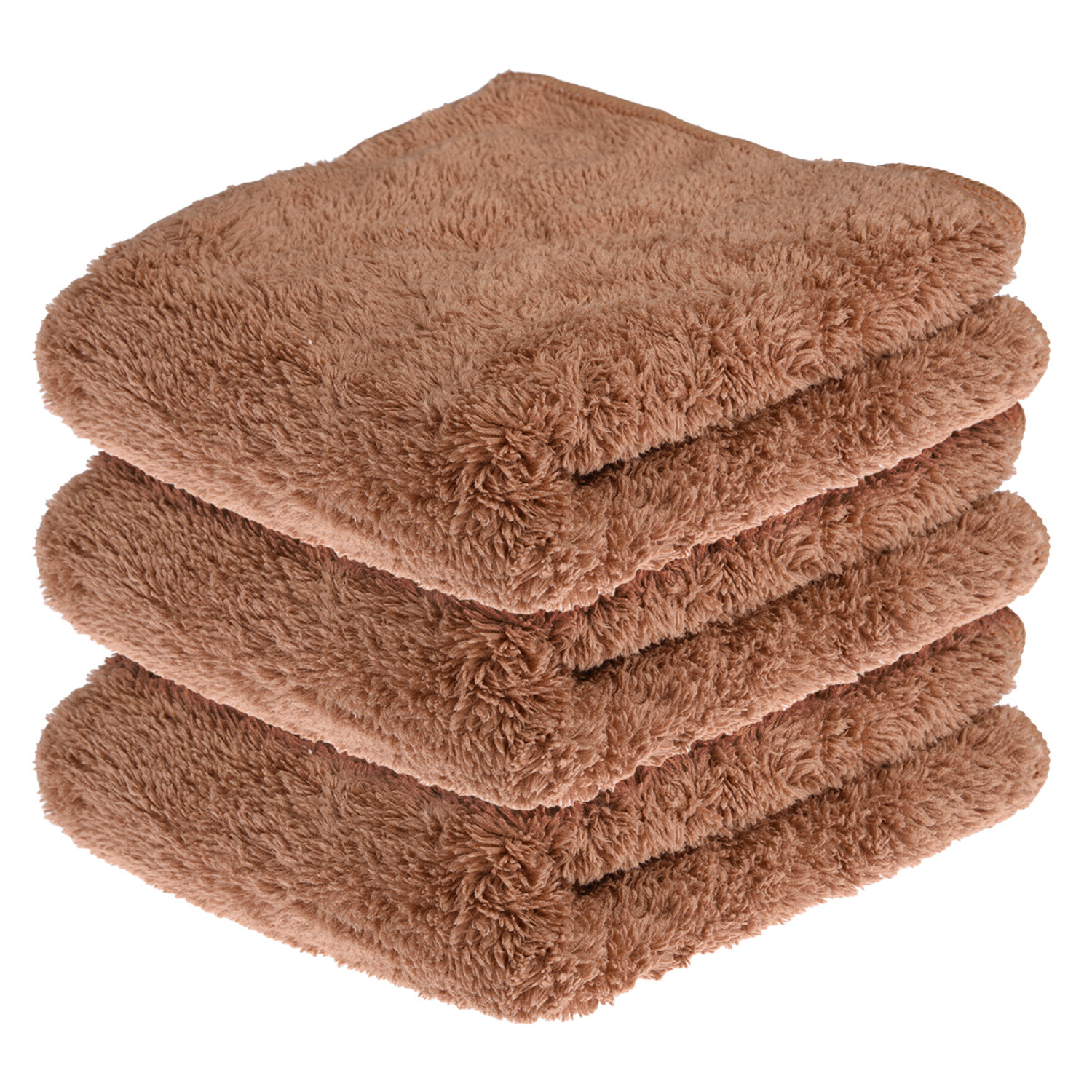 Kuber Industries Cleaning Towel | Reusable Cleaning Cloths for Kitchen | Duster Towel for Home Cleaning | 350 GSM Cleaning Cloth Towel for Car | Bike | 30x60 | Brown