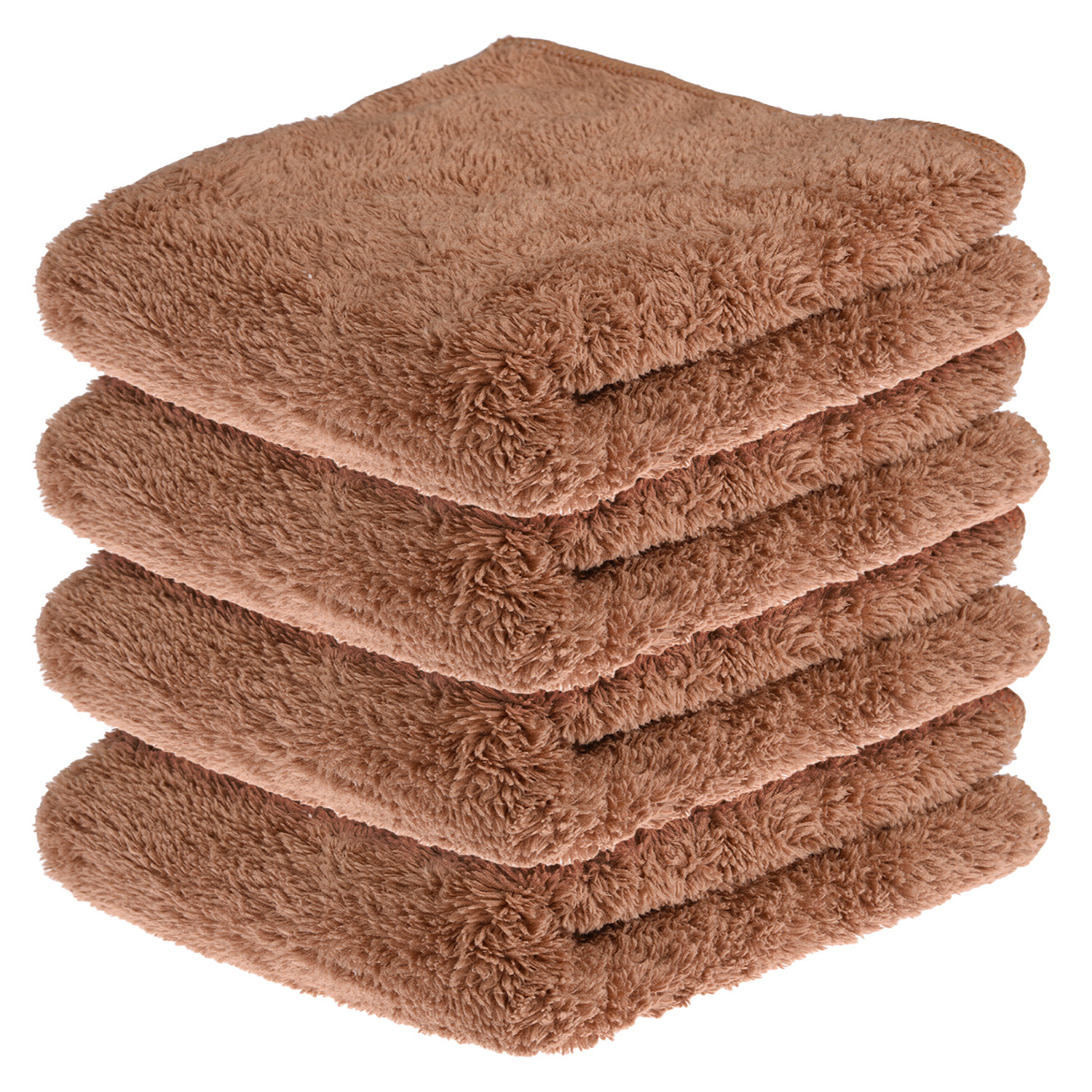 Kuber Industries Cleaning Towel | Reusable Cleaning Cloths for Kitchen | Duster Towel for Home Cleaning | 350 GSM Cleaning Cloth Towel for Car | Bike | 30x60 | Brown