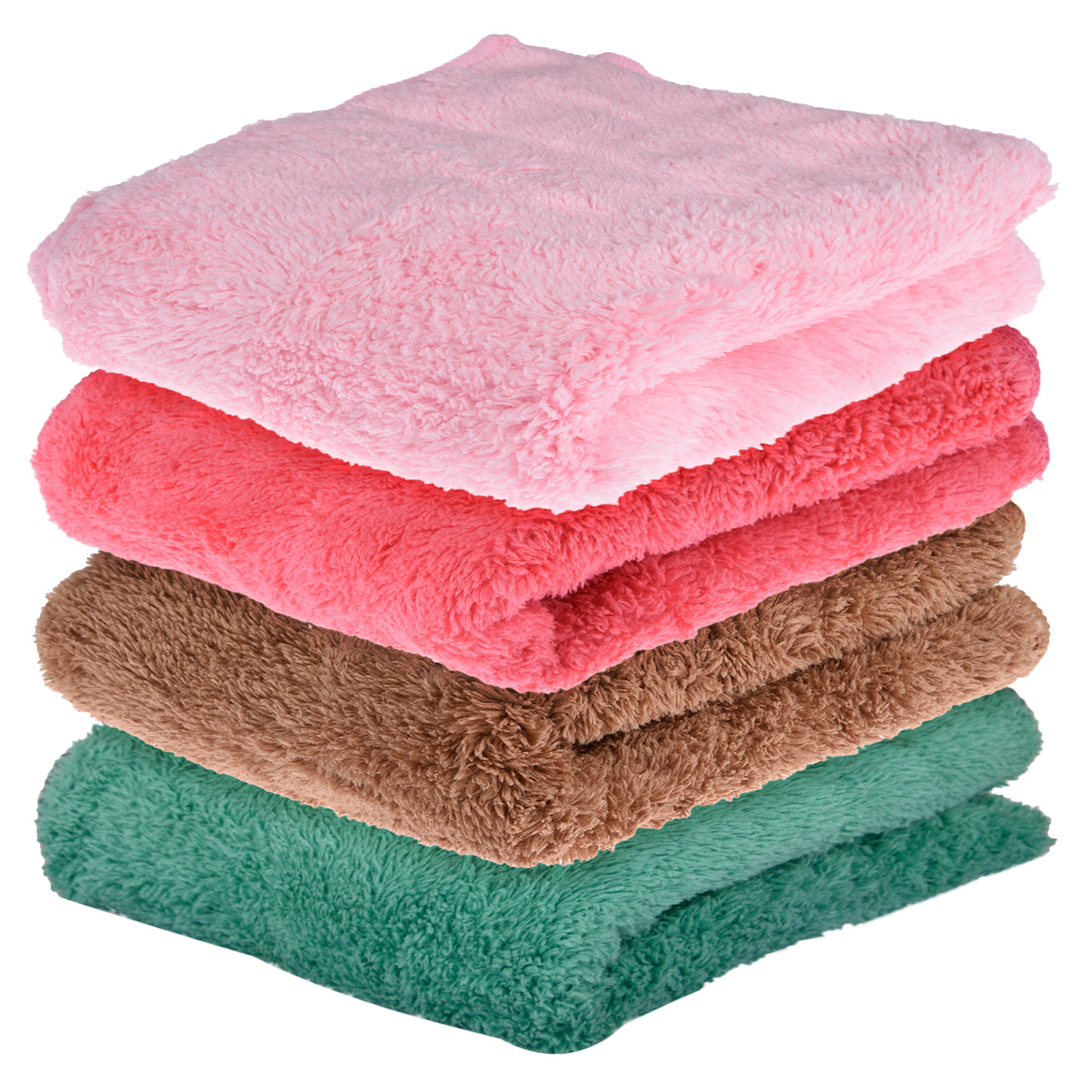 Kuber Industries Cleaning Towel | Reusable Cleaning Cloths for Kitchen | Duster Towel for Home Cleaning | 350 GSM Cleaning Cloth Towel for Car | Bike | 30x60 | Pack of 4 | Multi