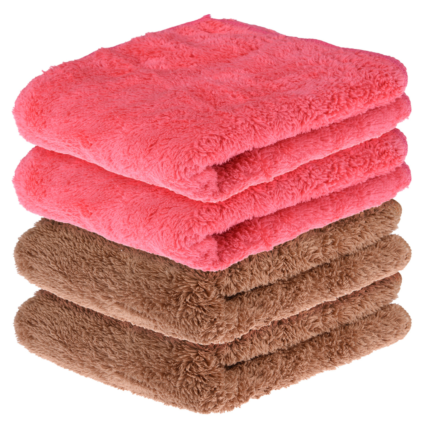 Kuber Industries Cleaning Towel | Reusable Cleaning Cloths for Kitchen | Duster Towel for Home Cleaning | 350 GSM Cleaning Cloth Towel for Car | Bike | 30x60 | Pack of 4 | Multi