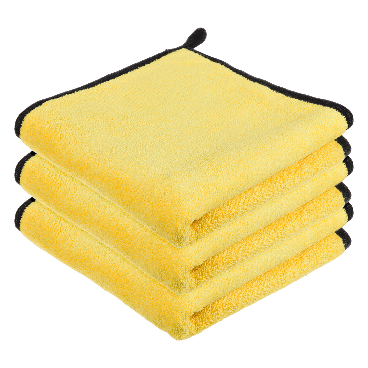 Kuber Industries Cleaning Towel | Reusable Cleaning Cloths for Kitchen | Duster Towel for Home Cleaning | 400 GSM Cleaning Cloth Towel with Hanging Loop | 40x60 | Yellow