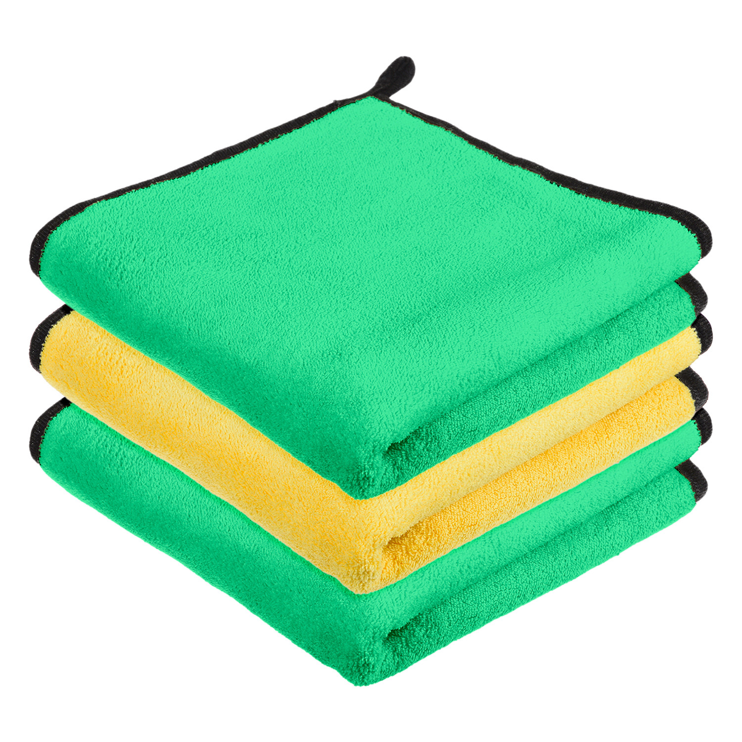 Kuber Industries Cleaning Towel | Reusable Cleaning Cloths for Kitchen | Duster Towel for Home Cleaning | 400 GSM Cleaning Cloth Towel with Hanging Loop | 40x60 | Pack of 3 | Multi