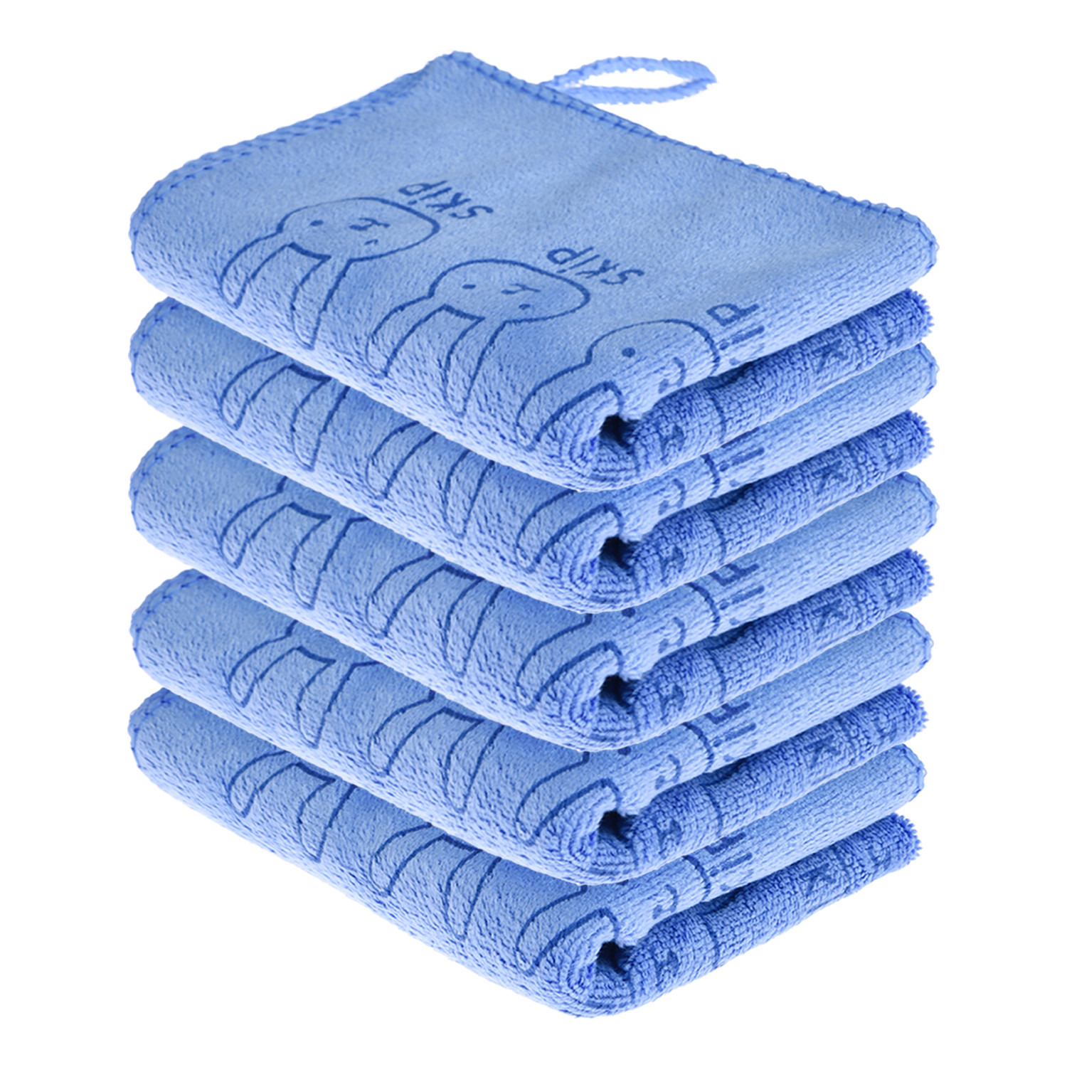 Kuber Industries Cleaning Towel | Reusable Cleaning Towel for Baby | Duster Towel for Home Cleaning | Skip Cleaning Cloth Towel with Hanging Loop | 30x40 | Pack of 2 | Blue