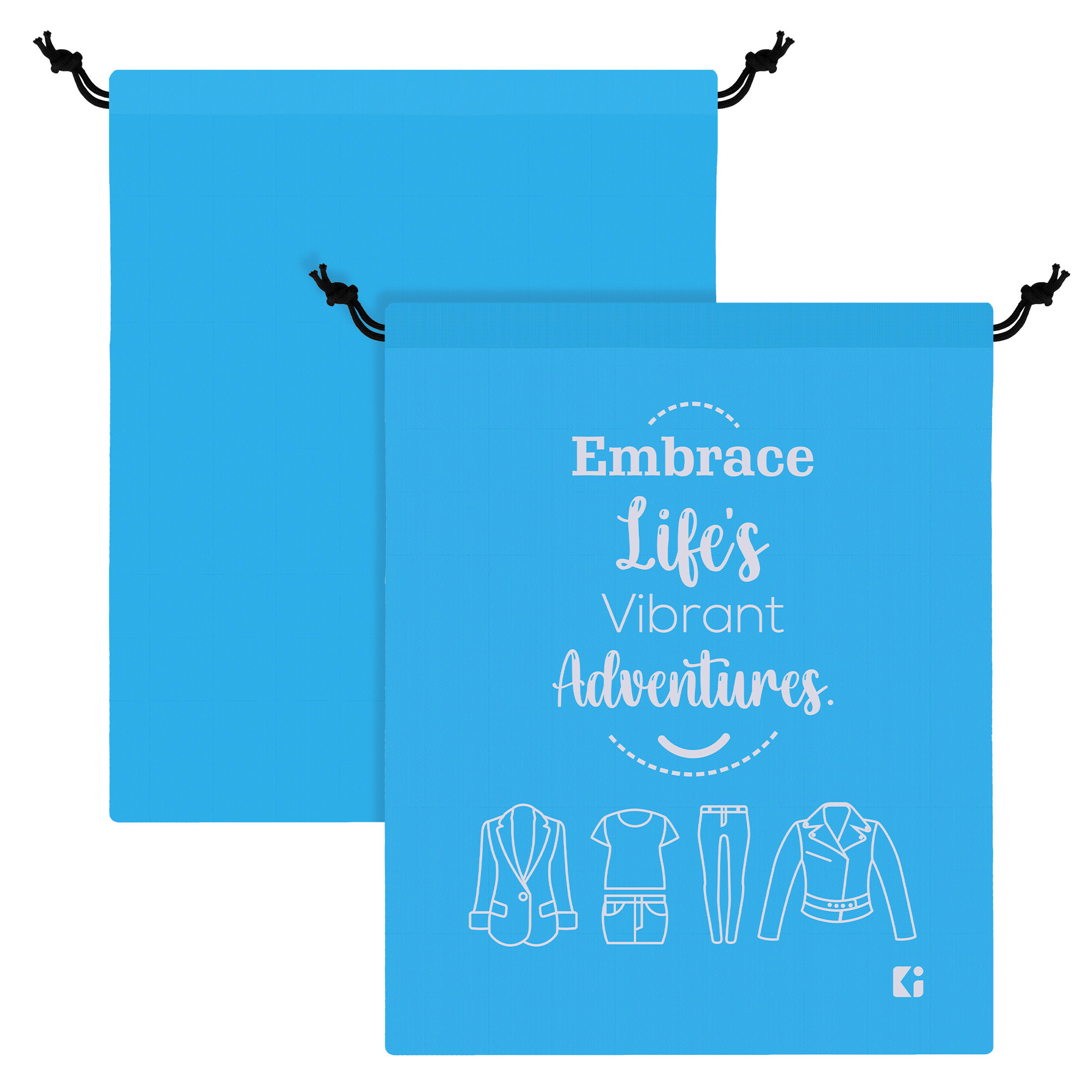 Kuber Industries Cloth Storage Bag | Storage Organizer | Travel Cloth Carrying Bag | Garments Cover for Laundry | Travel Storage Organizer for Clothing | Medium | Yellow & Sky Blue