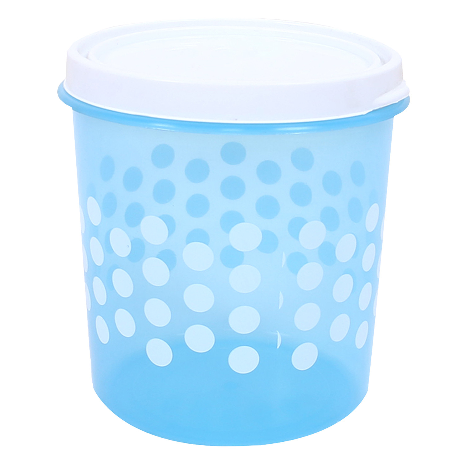 Kuber Industries Container | Plastic Container For Kitchen | Food Storage Container For Kitchen | Dot Printed Storage Containers | 5 Litre | CONTI 105 | Sky Blue