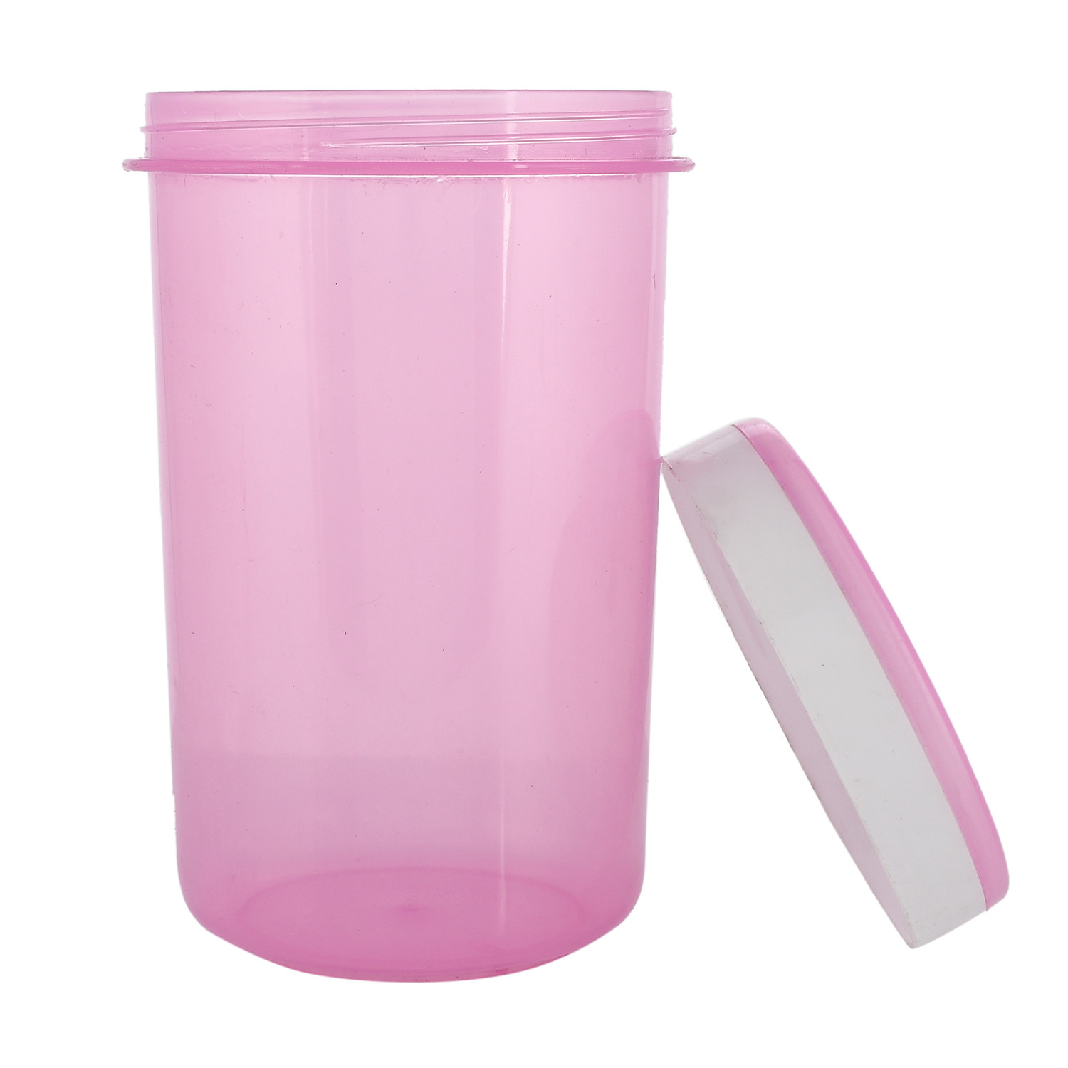 Kuber Industries Containers Set for Kitchen|BPA-Free Plastic Storage Containers Set|Kitchen Storage Containers|Grocery Containers with Spoon|SPICY 2000 ML| (Pink)