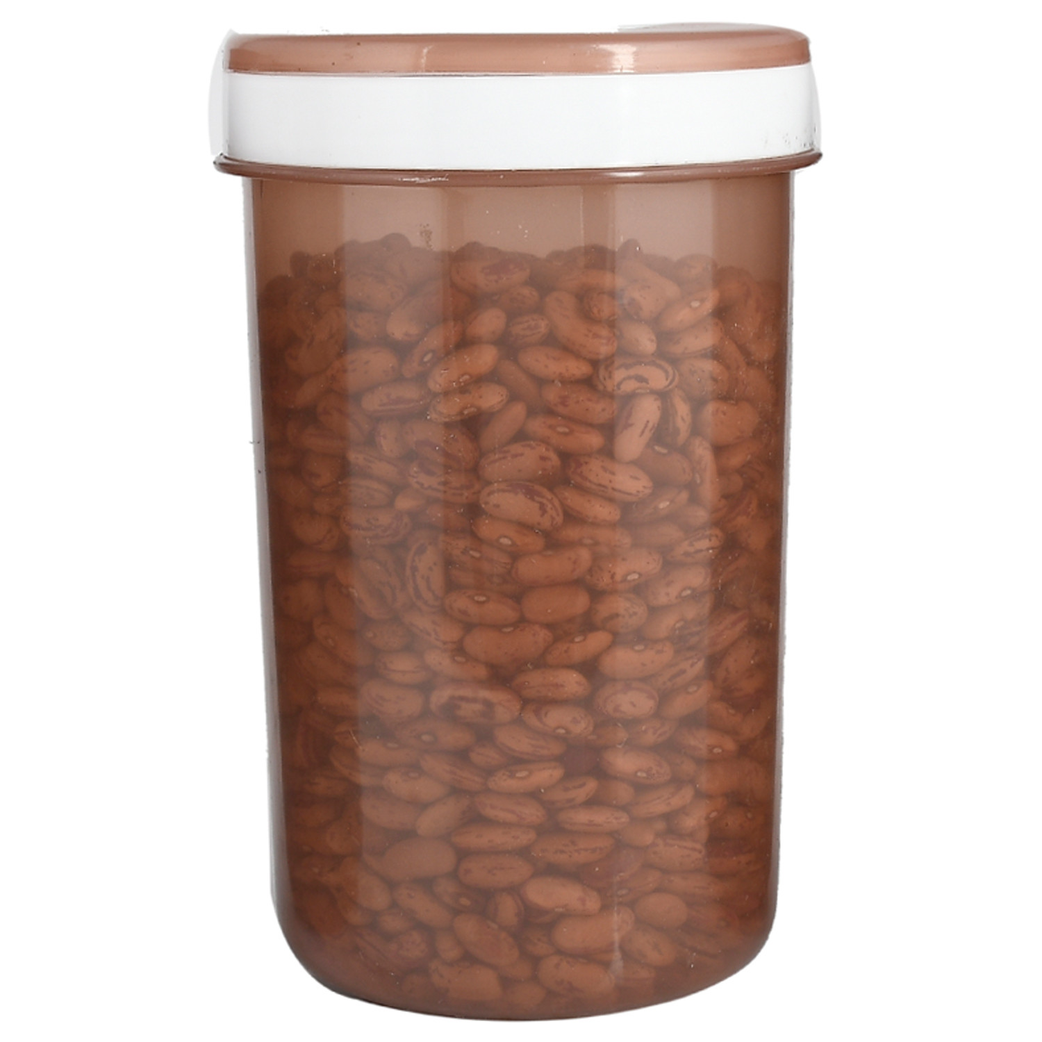 Kuber Industries Containers Set for Kitchen|BPA-Free Plastic Storage Containers Set|Kitchen Storage Containers|Grocery Containers with Spoon|SPICY 2000 ML| (Brown)