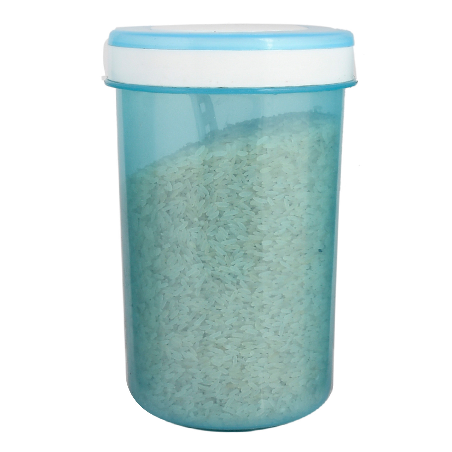 Kuber Industries Containers Set for Kitchen|BPA-Free Plastic Storage Containers Set|Kitchen Storage Containers|Grocery Containers with Spoon|SPICY 2200 ML|(Sky Blue)