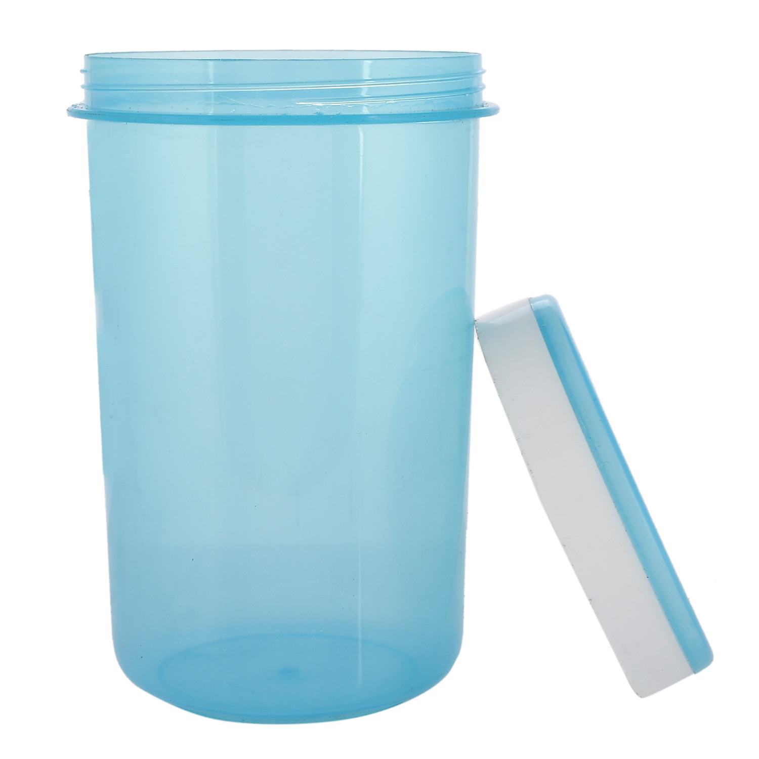 Kuber Industries Containers Set for Kitchen|BPA-Free Plastic Storage Containers Set|Kitchen Storage Containers|Grocery Containers with Spoon|SPICY 2200 ML|(Sky Blue)