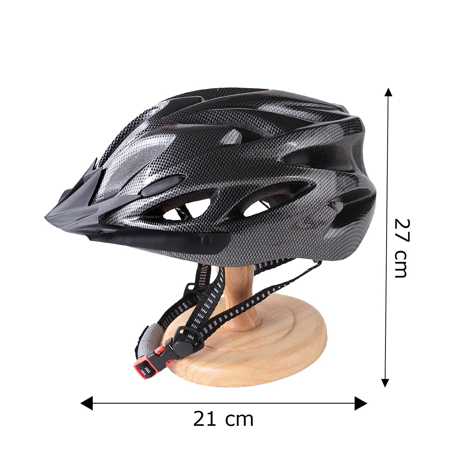 Kuber Industries Cycling Helmet with Detachable Visor|Helmet for Mountain, Road Bike & Skating|Breathable & Adjustable Bicycle Helmet|Ideal for Adults and Kids (Black)