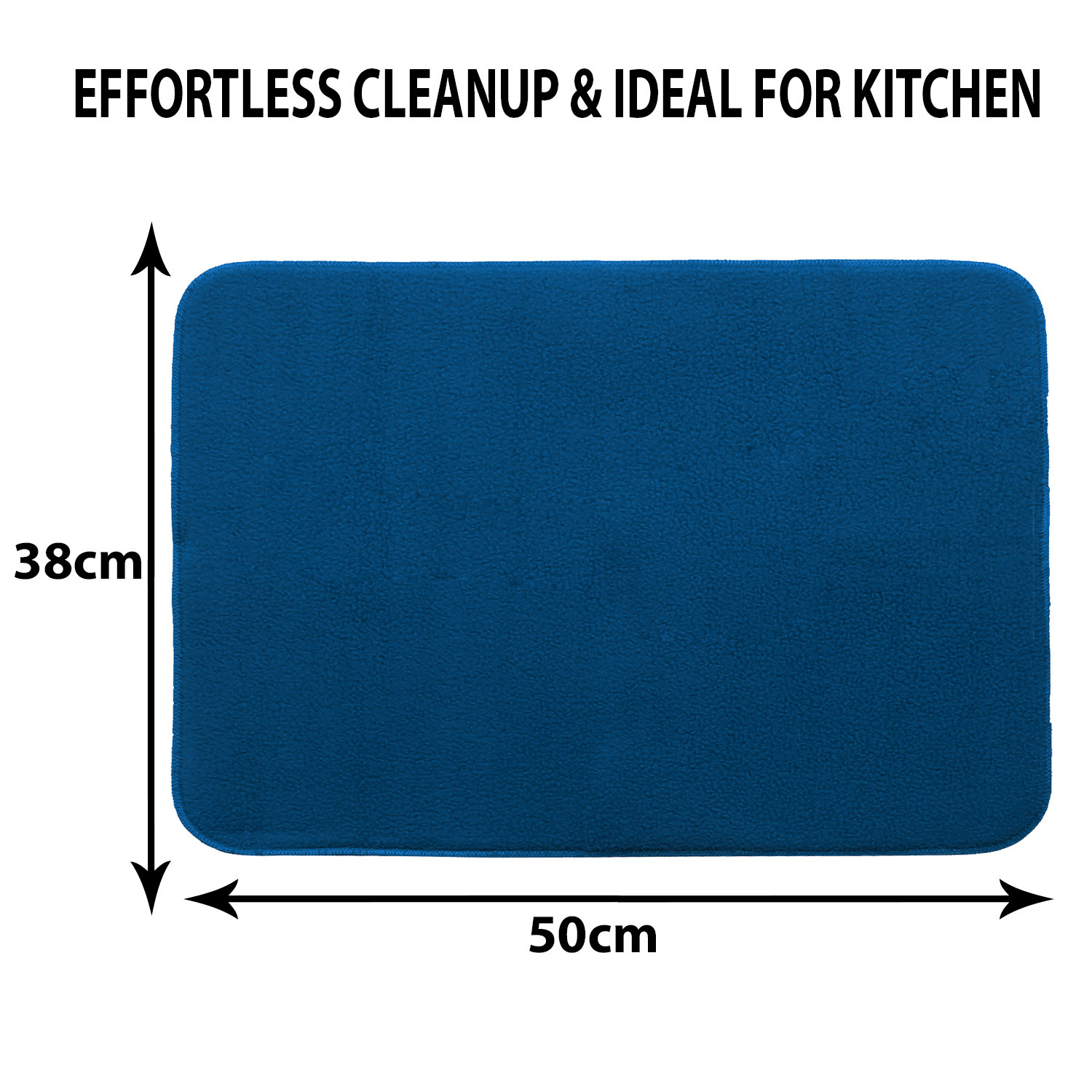 Kuber Industries Dish Dry Mat | Microfiber Drying Mat | Reversible Kitchen Drying Mat | Absorbent Mat | Kitchen Dish Dry Mat | 38x50 | Pack of 2 | Blue & Light Purple