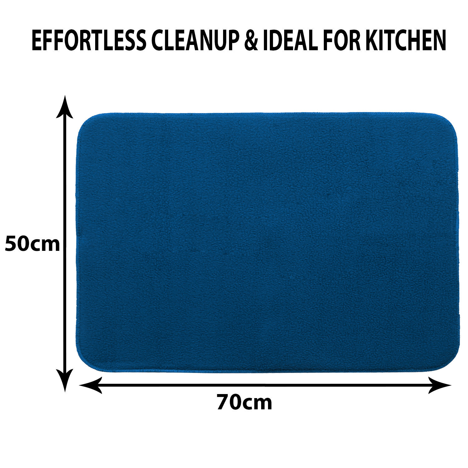Kuber Industries Dish Dry Mat | Microfiber Drying Mat | Reversible Kitchen Drying Mat | Absorbent Mat | Kitchen Dish Dry Mat | 50x70 | Pack of 2 | Blue & Red