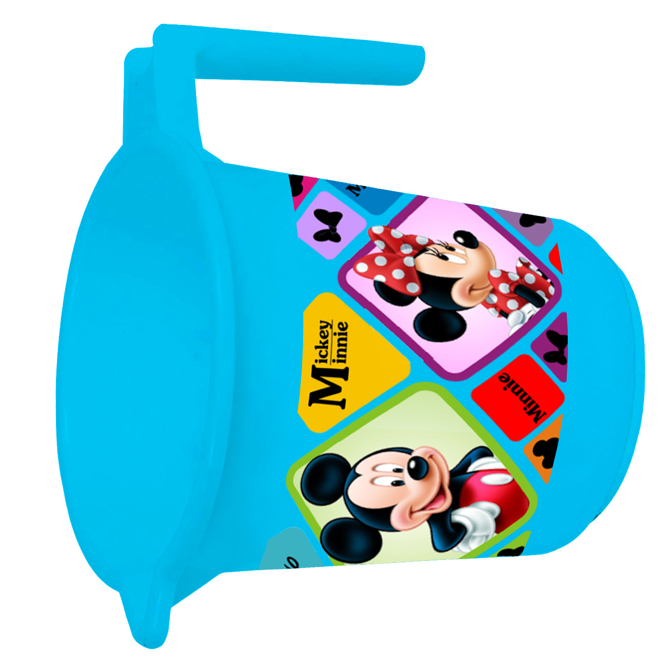 Kuber Industries Disney Mickey Minnie Print Unbreakable Strong Plastic Bathroom Mug,500 ML (Blue) -HS_35_KUBMART17547