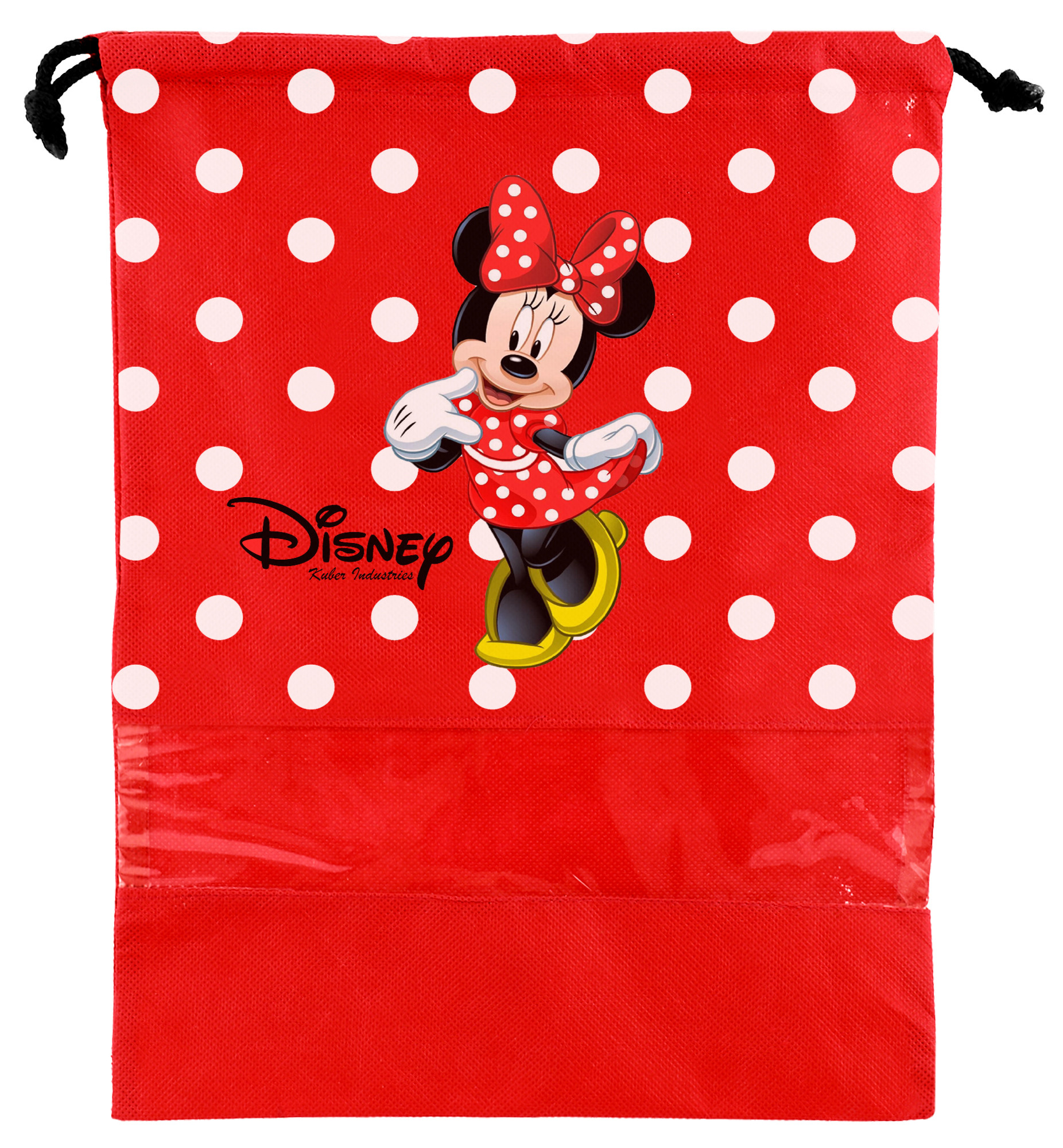 Kuber Industries Disney Print Non Woven Travel Shoe Cover, String Bag Organizer (Black & Royal Blue & Red) -HS_35_KUBMART18033