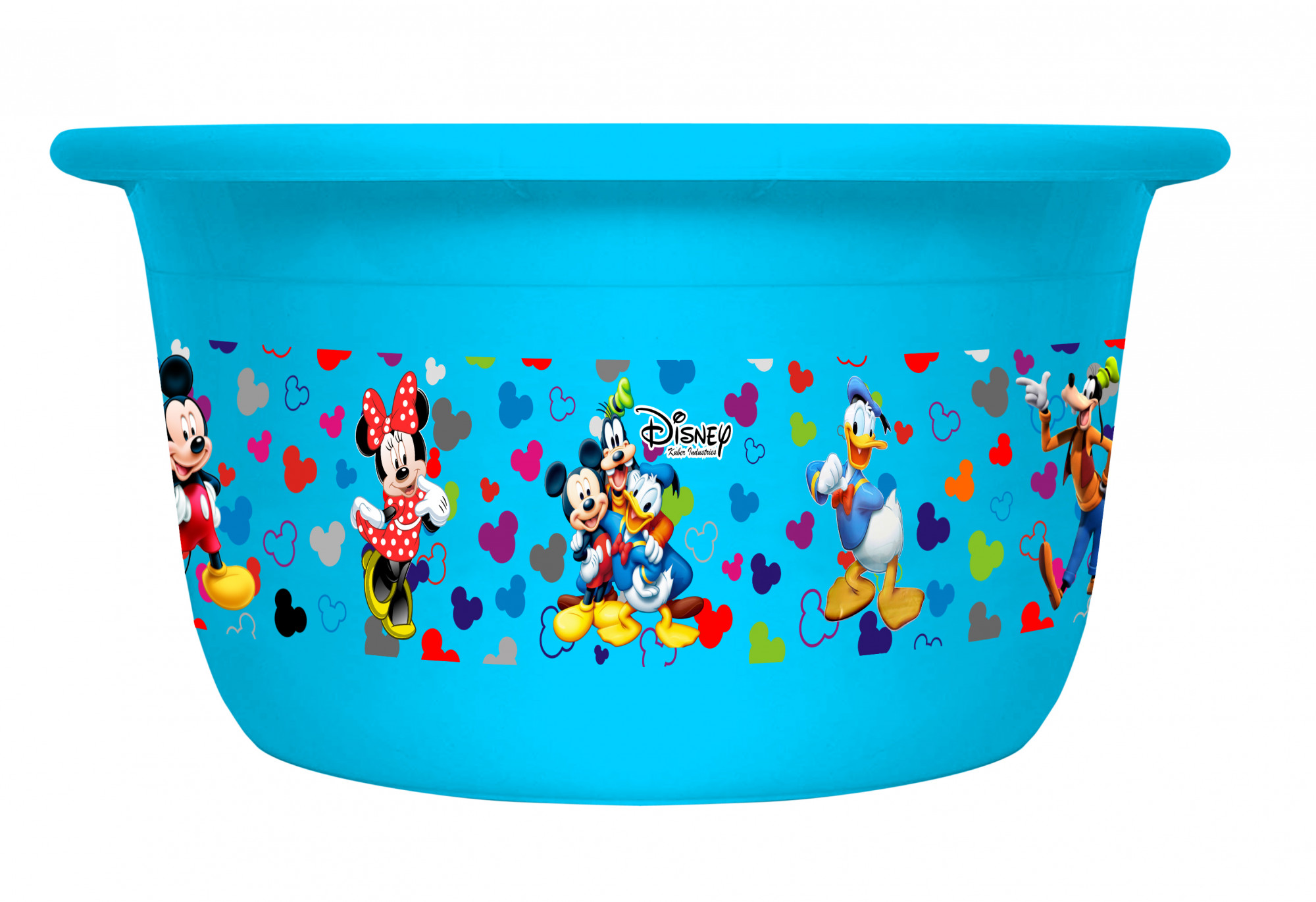 Kuber Industries Disney Team Mickey Print Unbreakable Plastic Multipurpose Bath Tub/Washing Tub 25 Ltr (Blue) -HS_35_KUBMART17449