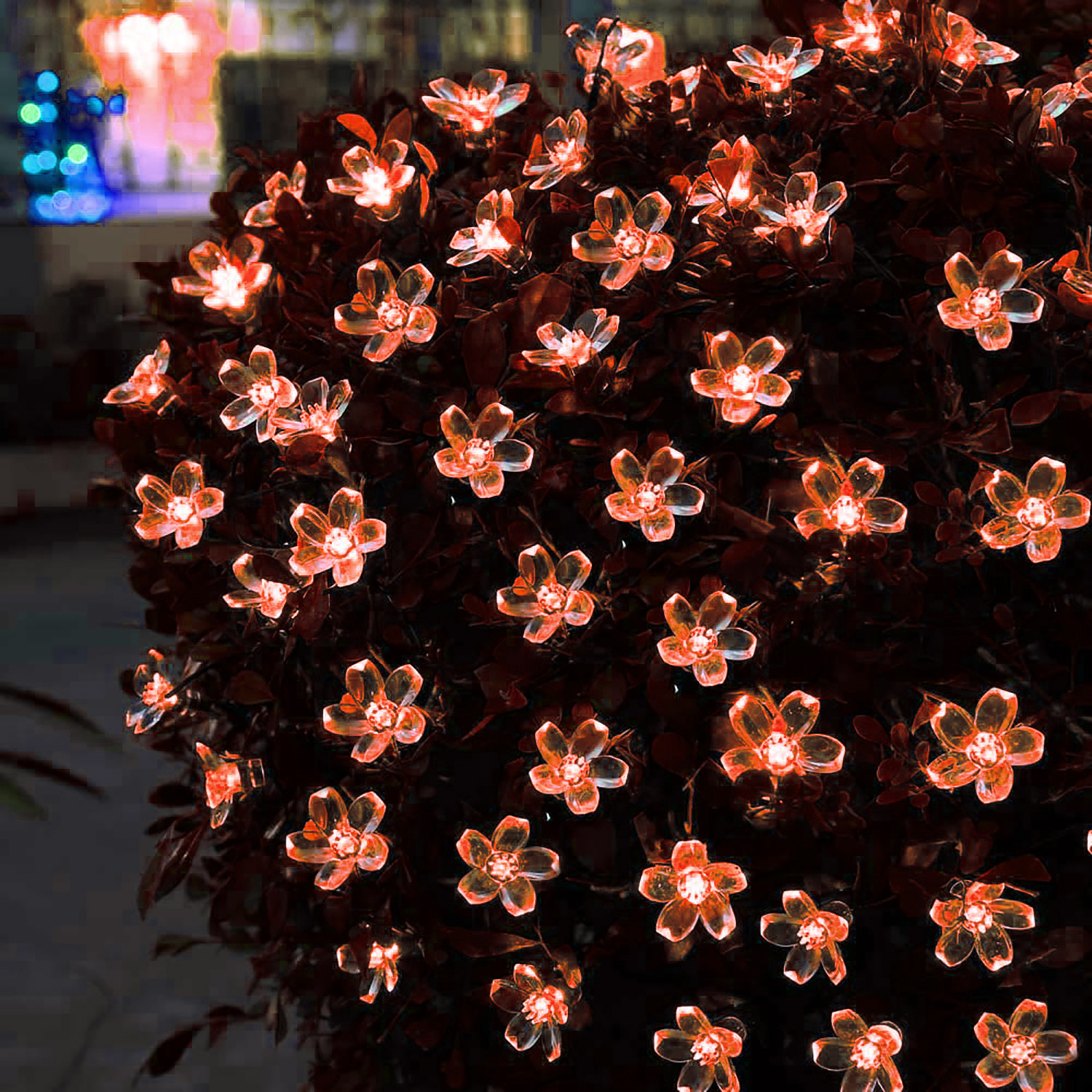 Kuber Industries Diwali Lights | 14 Flower Fairy Lights for Diwali | Christmas | Home Decoration | Indoor & outdoor | Diwali Lights for Decoration | Crystal Flower | Brown