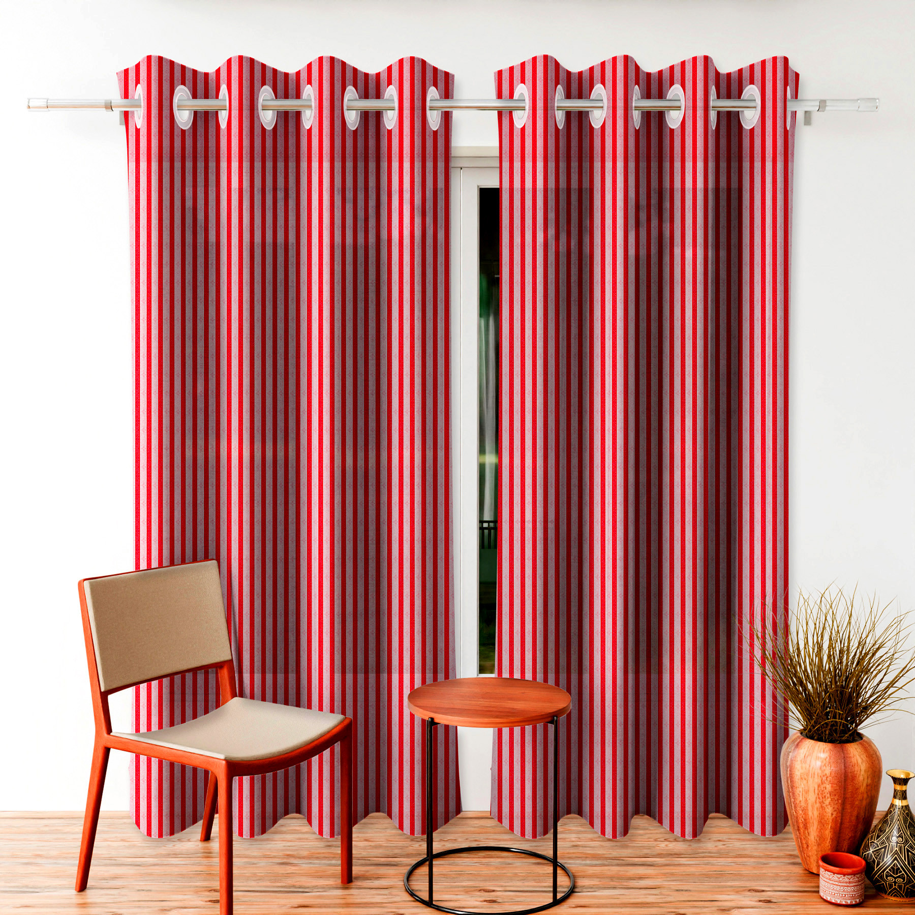 Kuber Industries Door Curtain | Sheer Door Curtains | Parda for Living Room | Bedroom Balcony Parda | Door Curtain Parda for Home Décor | Lining Net | 7 Feet | Maroon