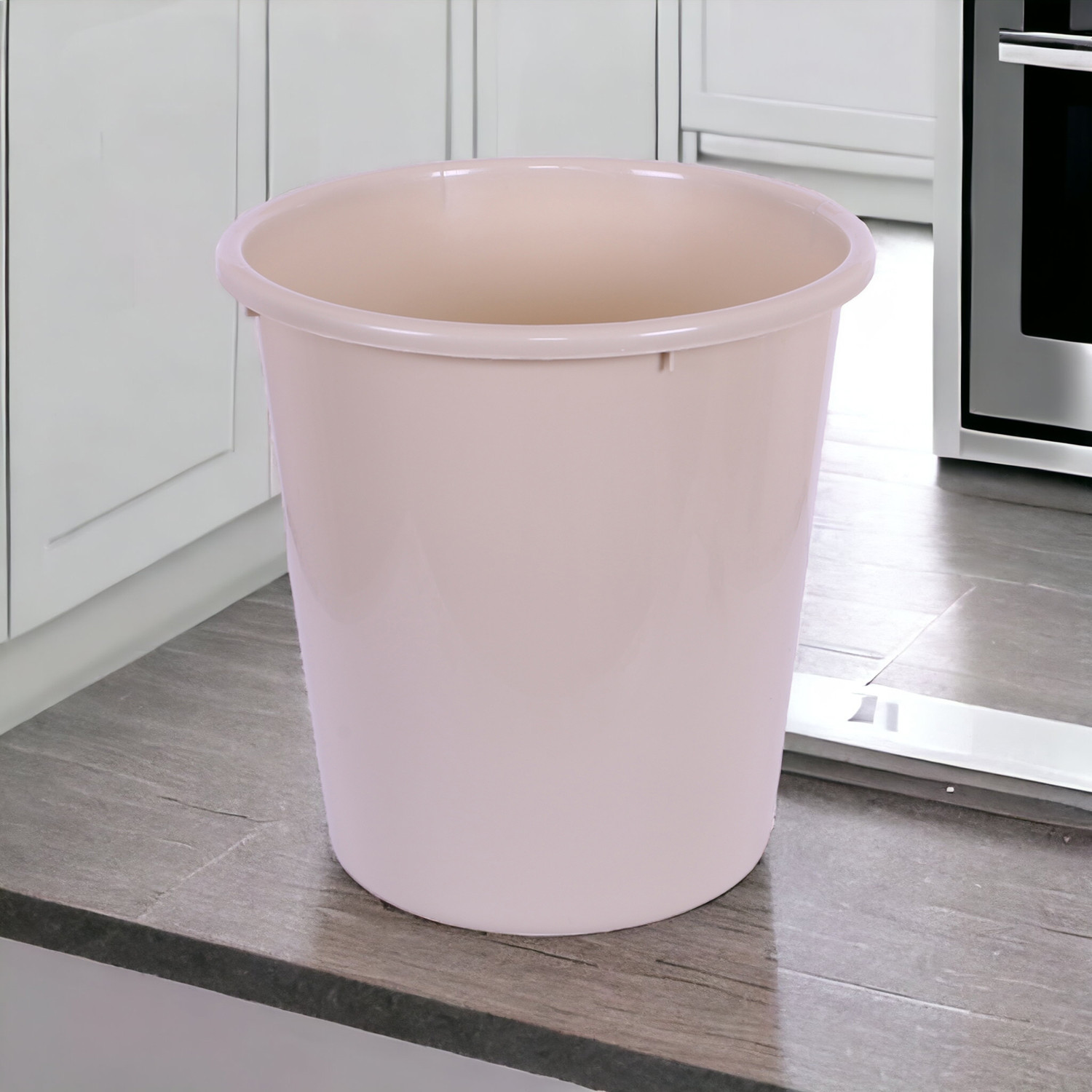 Kuber Industries Dustbin | Open Dustbin | Plastic Garbage Dustbin | Dustbin For Kitchen | Dustbin For Bathroom | Office Dustbin | Plain Sada Dustbin | 10 LTR | Pack of 3 | Multi