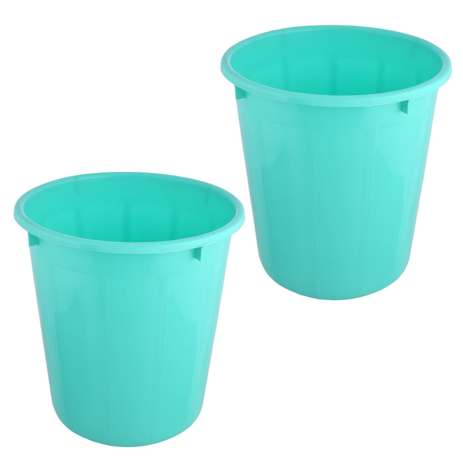 Kuber Industries Dustbin | Open Dustbin | Plastic Garbage Dustbin | Dustbin for Kitchen | Dustbin for Bathroom | Office Dustbin | Plain Sada Dustbin | 7 LTR | Green