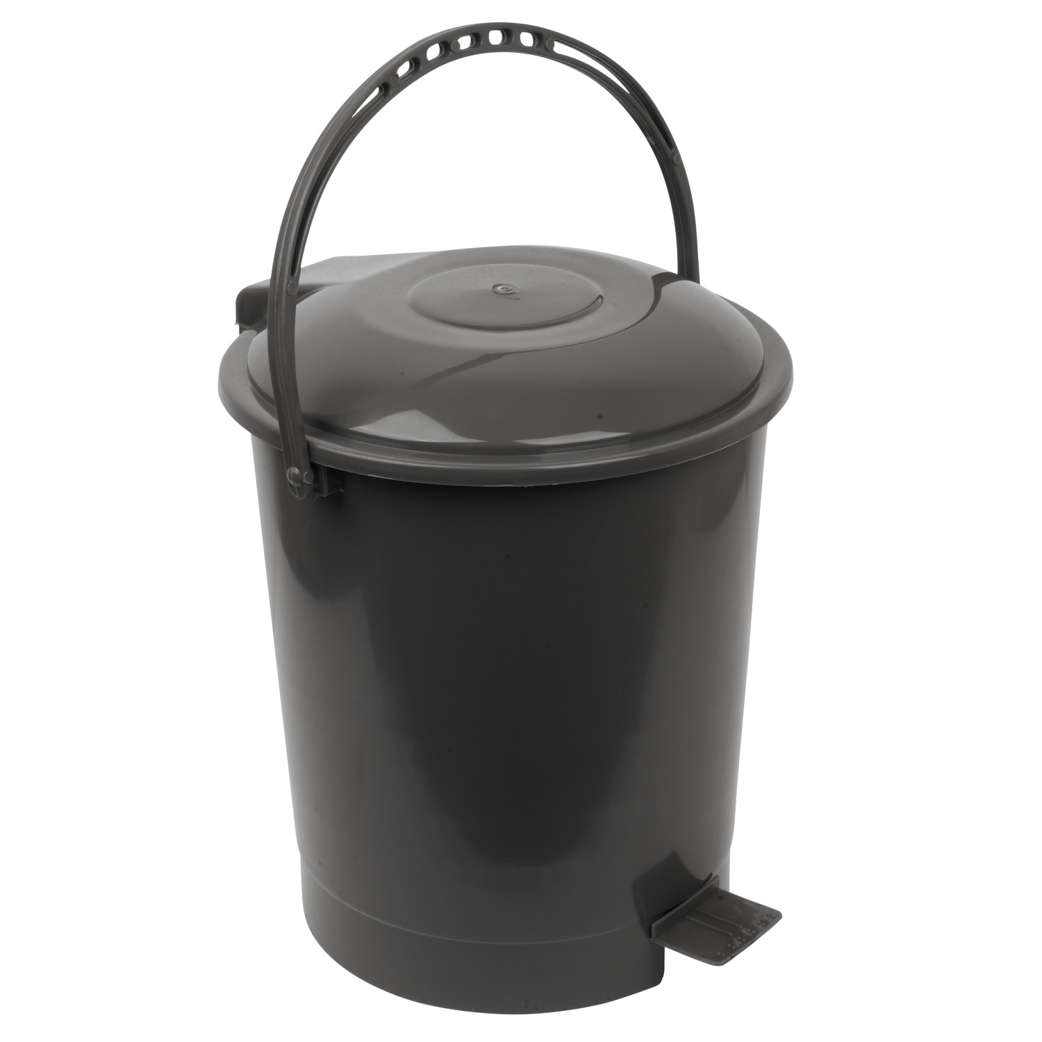 Kuber Industries Dustbin | Plastic Swinging Lid Dustbin | Pedal Dustbin with Lid | Dustbin for Kitchen | Wet & Dry Waste Pedal Dustbins | Trash Can | 10 LTR | Gray