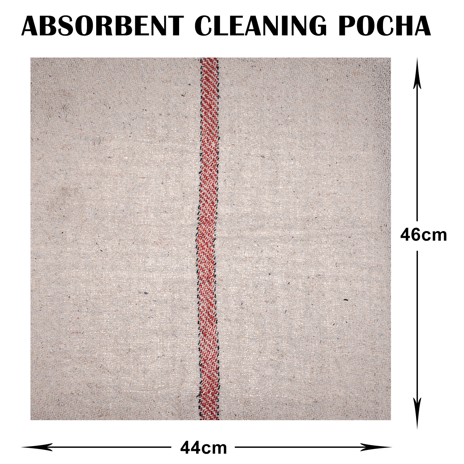 Kuber Industries Floor Cleaning Pocha | Plain Duster Cloth | Cotton Reusable Sweeping Cloth For Home | Small | Kitchen | 18x18 Inch  White