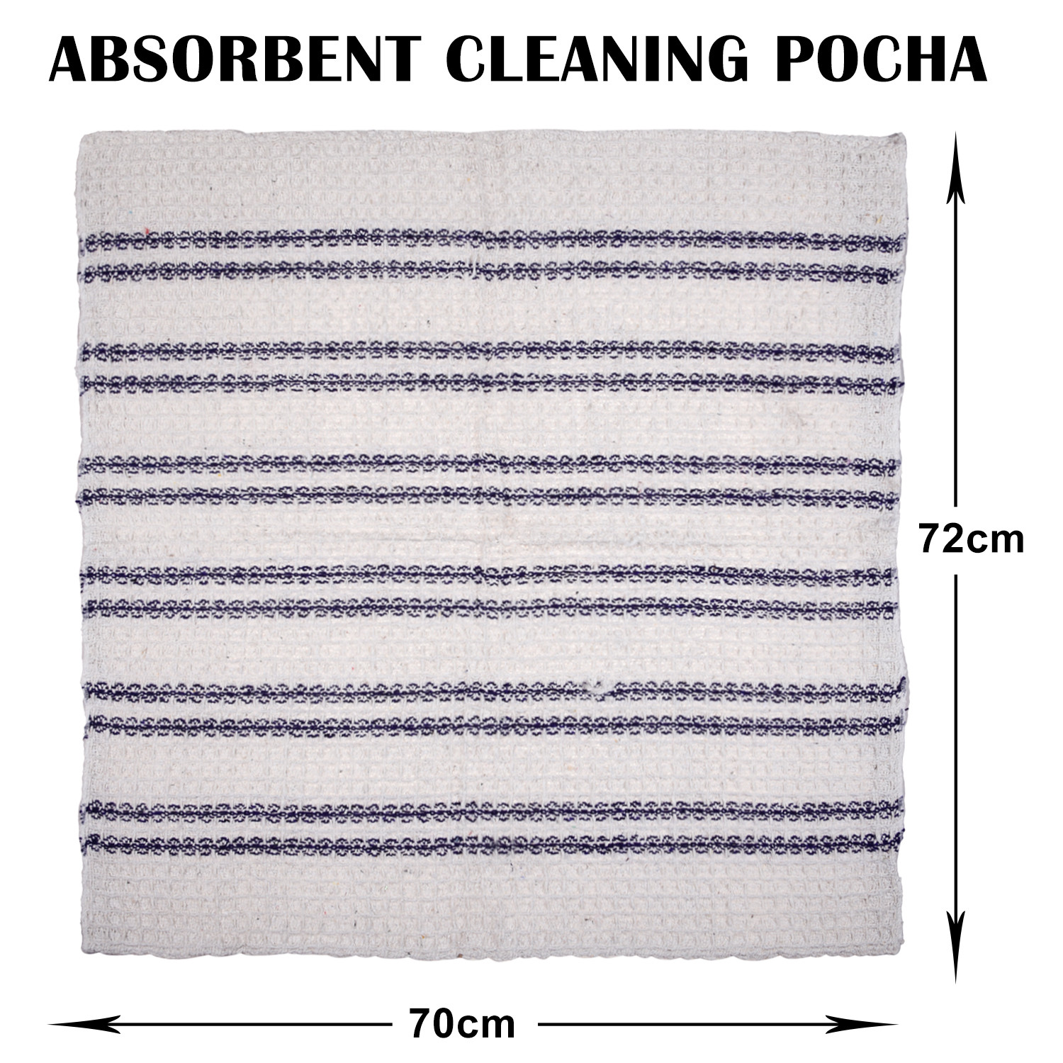 Kuber Industries Floor Cleaning Pocha | Self Check Lining Duster Cloth | Cotton Reusable Sweeping Cloth For Home | Kitchen | Large | 28x28 Inch |  Blue