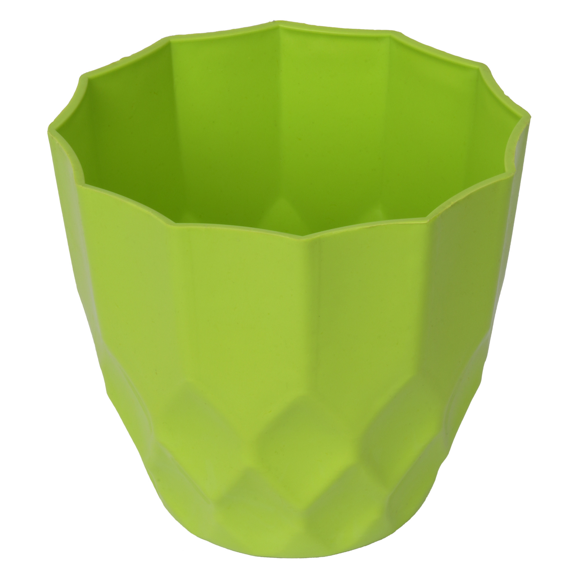 Kuber Industries Flower Pot | Flower Planter Pots for Indoor | Flower Pots for Outdoor | Pot for Garden & Balcony Flowering | Flower Plants Pot | Barfi Flower Pot | 6 Inch | Green