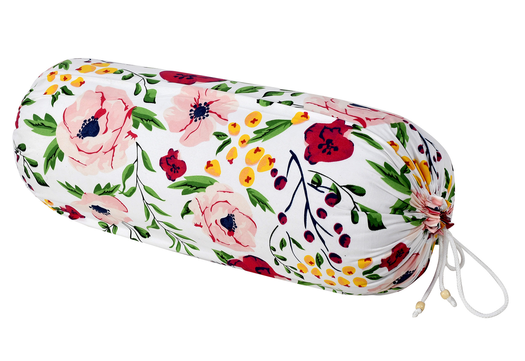 Kuber Industries Flower Printed Cotton Bolster Cover-16