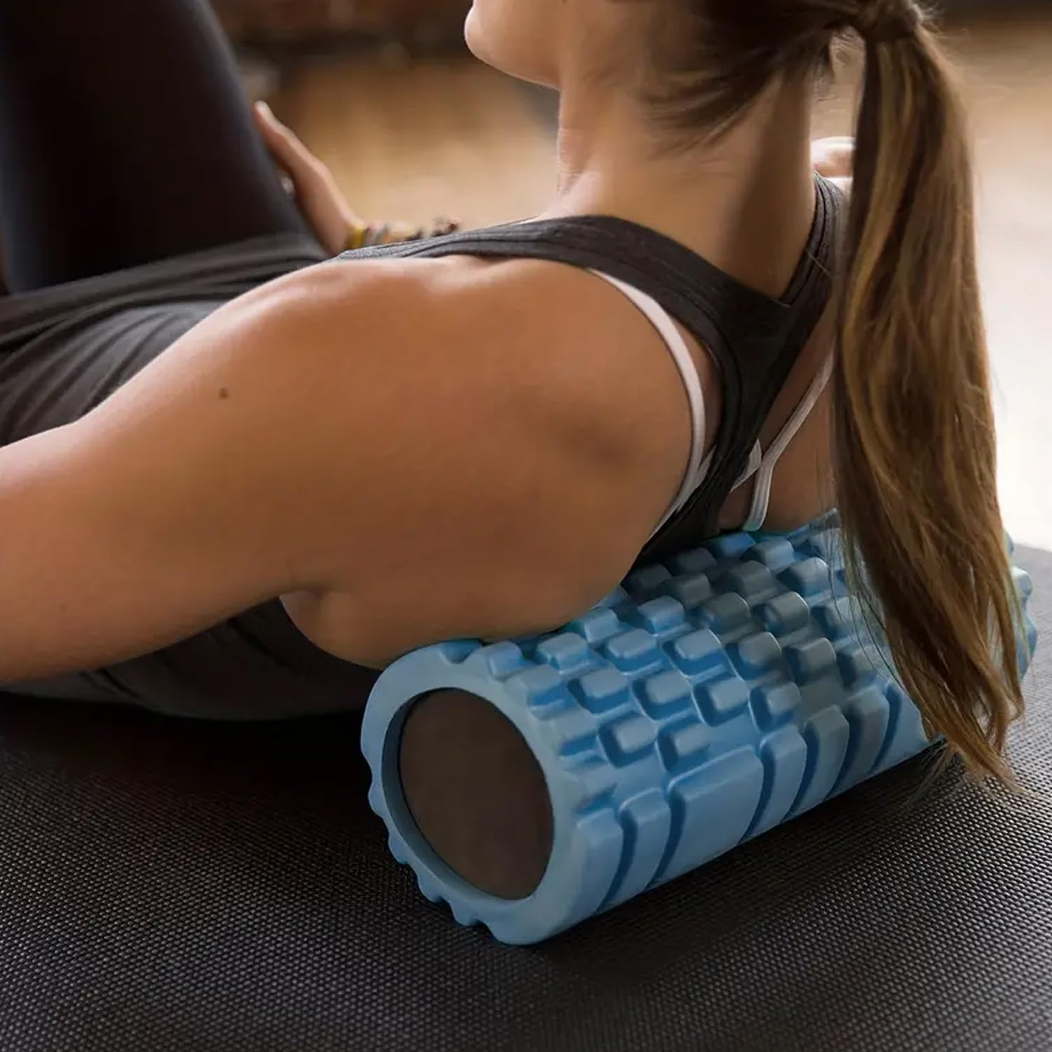 Kuber Industries Foam Roller For Exercise, Back Pain, Knee Pain (Blue)