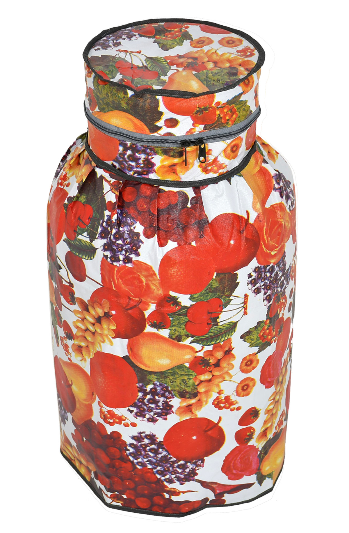 Kuber Industries Fruit Printed Stain/Dust/Water Proof PVC Lpg Gas Cylinder Cover (Multicolour)-HS43KUBMART25618